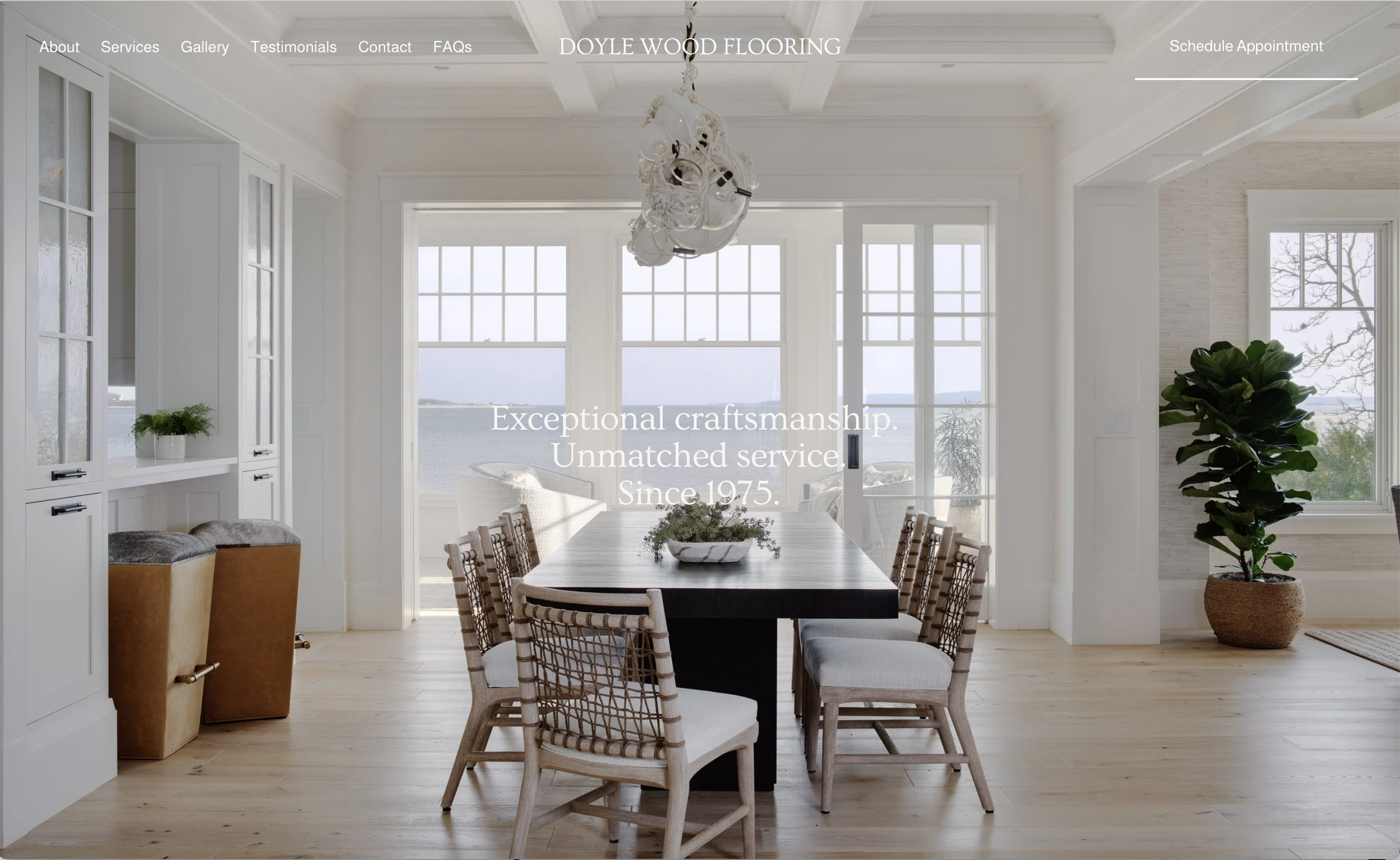 Doyle Wood Flooring — website design and SEO optimization by Blue Arc Creative.