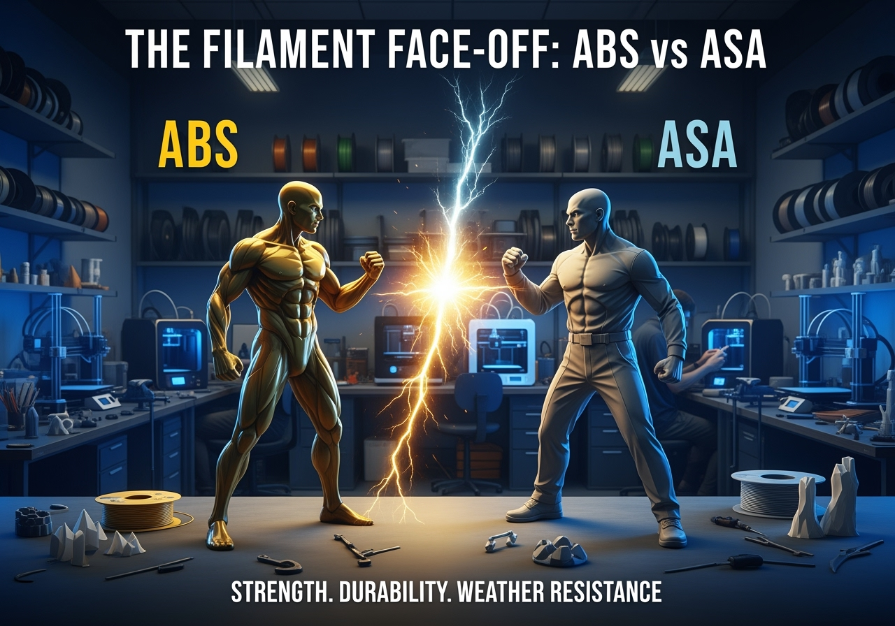 ABS vs ASA: Choosing the Right Engineering Material and Why Additive Manufacturing Transforms Product Development