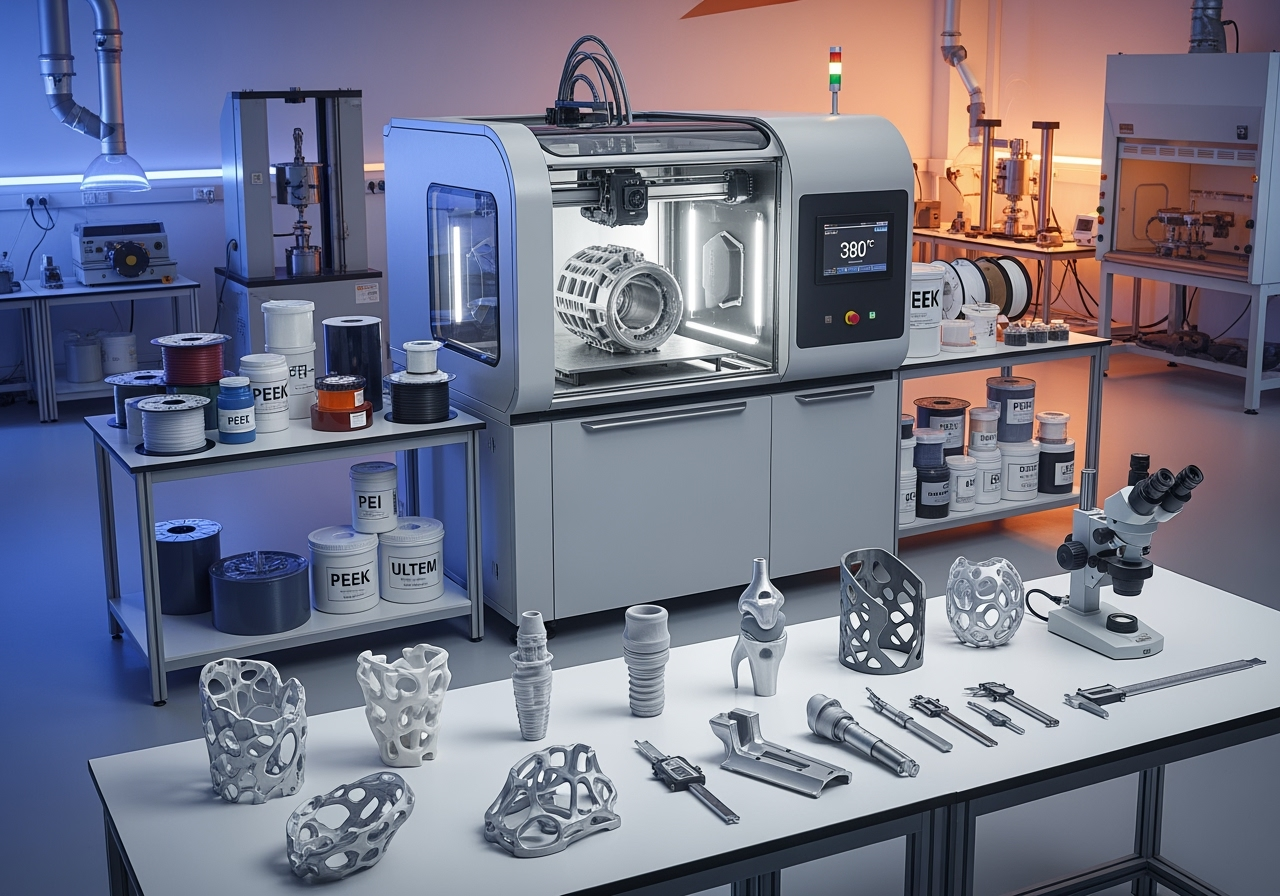 Engineering-Grade Materials: PEEK, PEI, and ULTEM Transform Industrial 3D Printing