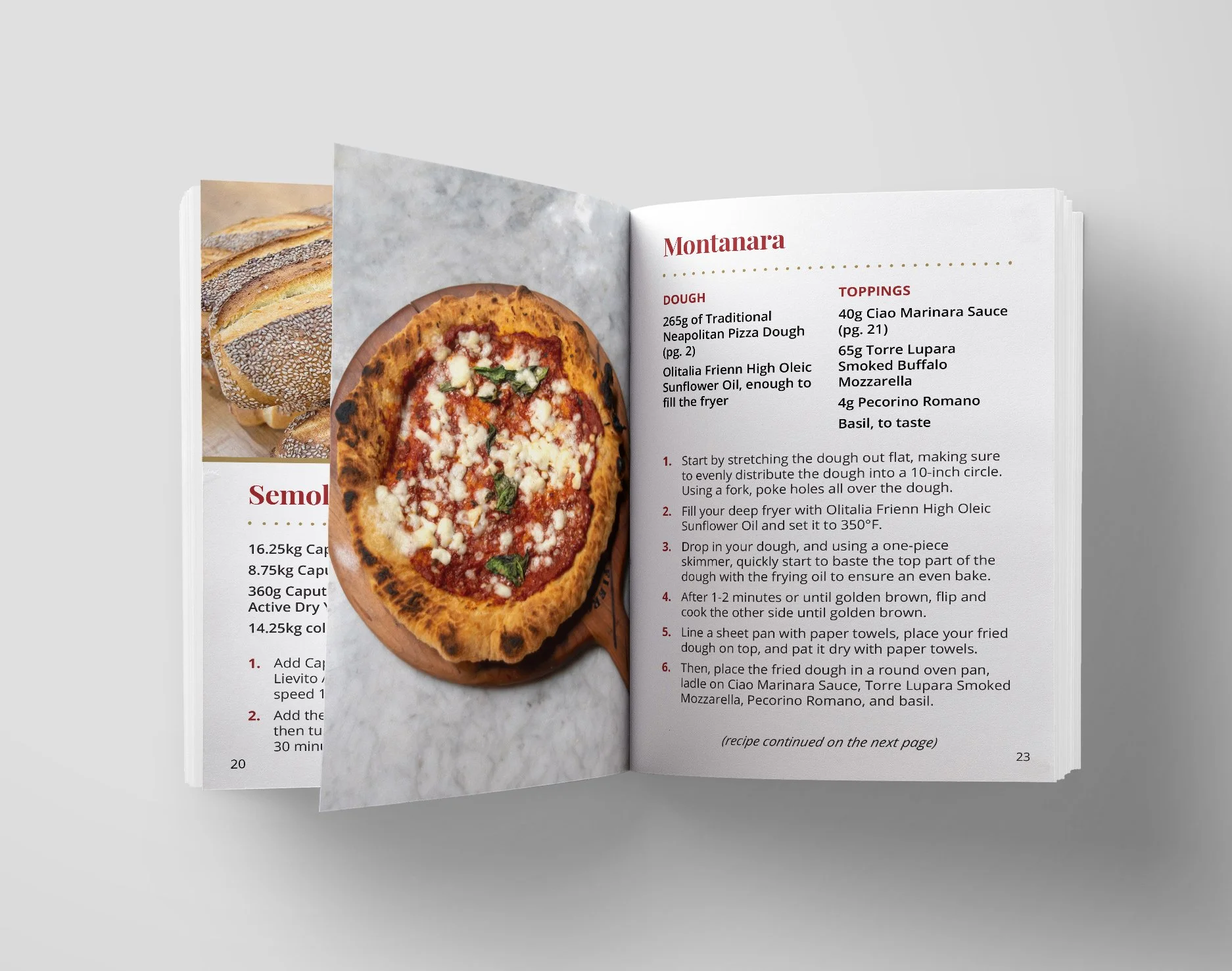 Orlando Foods recipe book flatlay