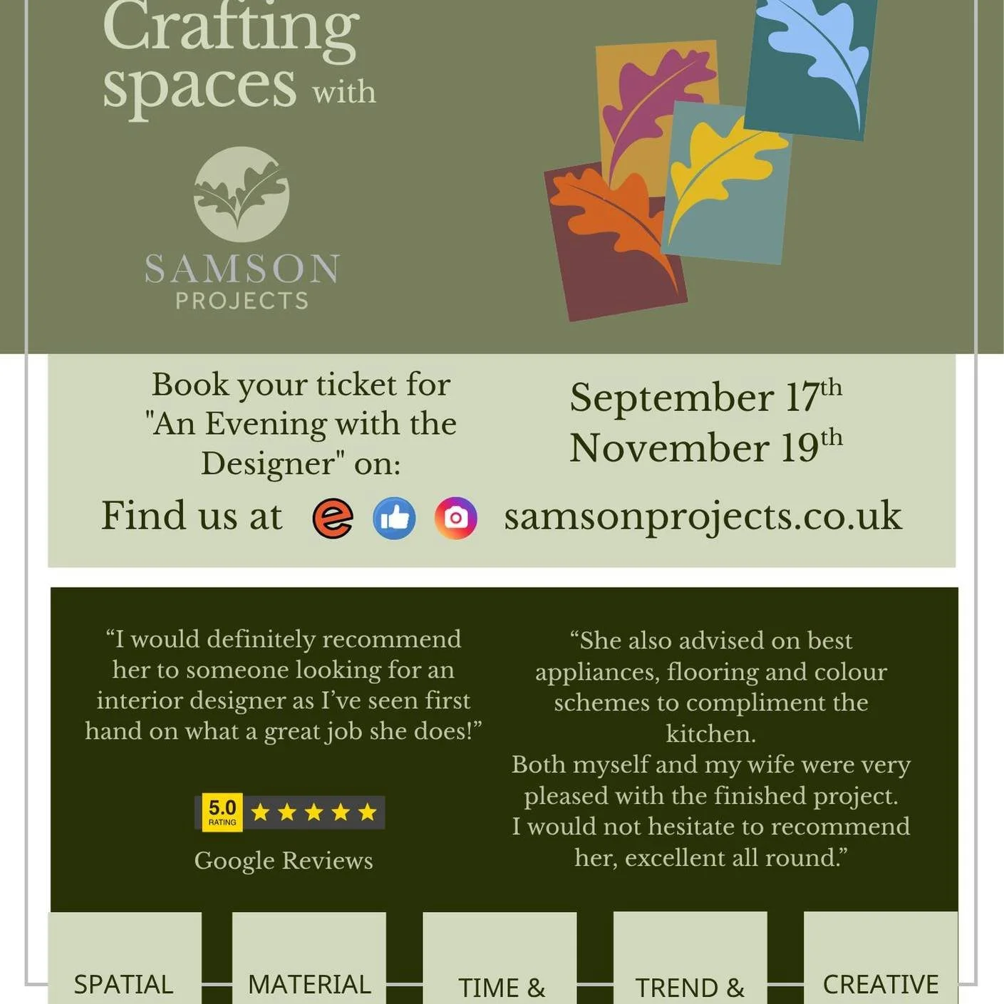 Transform Your Space: Interior Design Seminar
🌟 Unlock the secrets of creating a home that not only looks stunning but feels just right! Join our upcoming Home Design Seminar and discover the art of transforming your living space with expert tips an