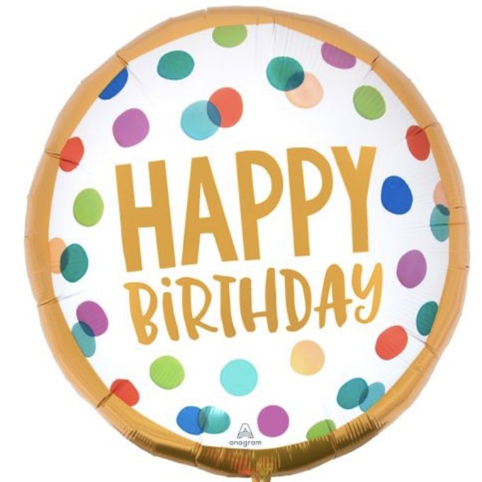 Happy Birthday Dot Balloon