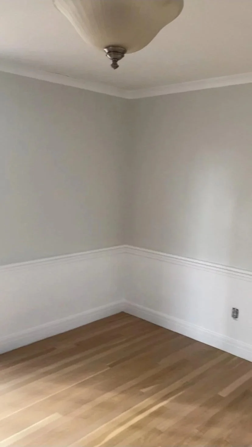 After - Bright White Wainscoting