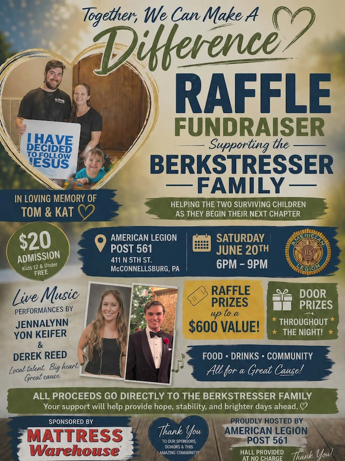 *Fundraiser* supporting the Berkstresser Family