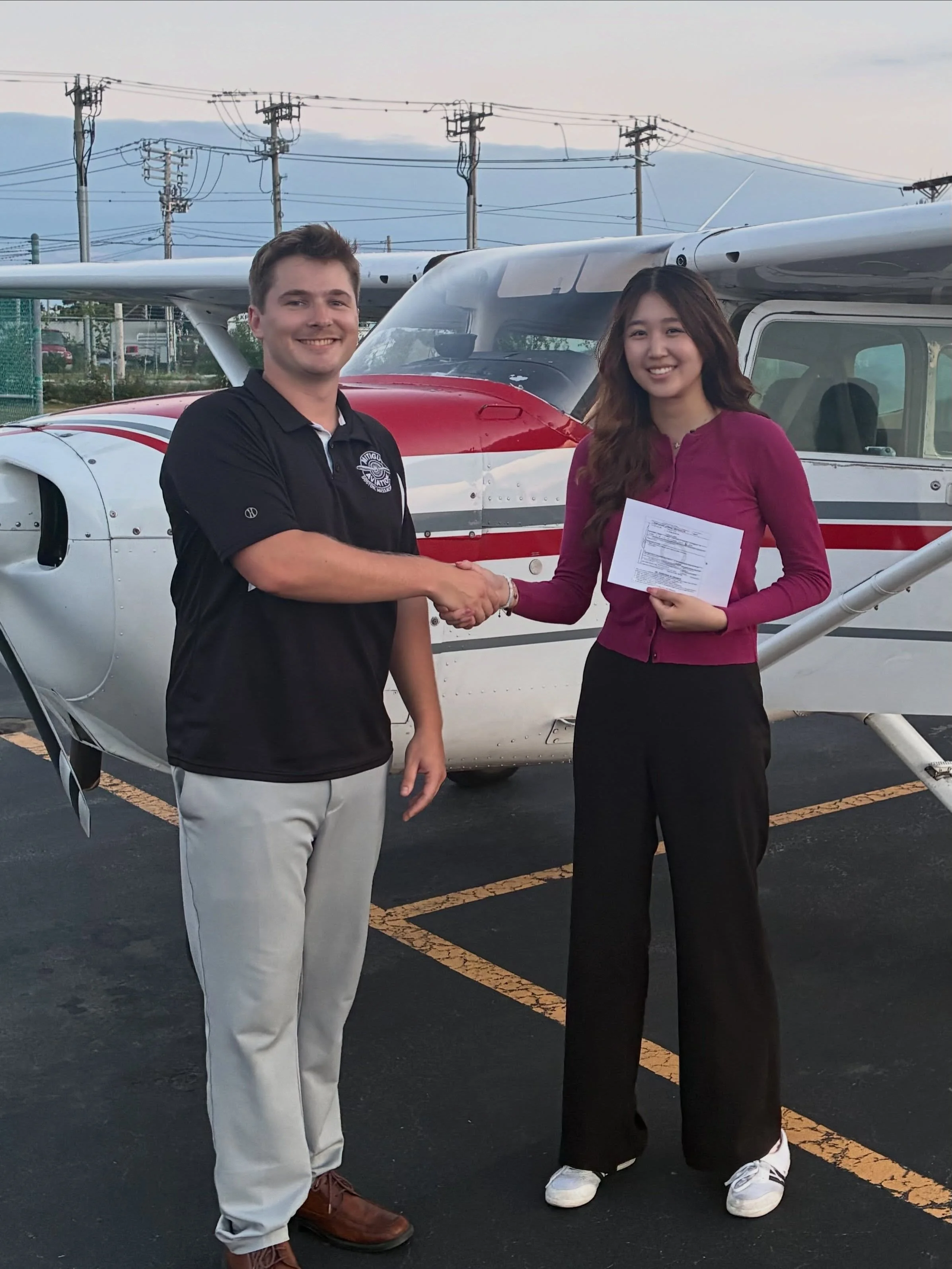 Congrats to @chelsea.yann on passing her Private Pilot Checkride! 

We were up against a tight deadline to finish Chelsea&rsquo;s PPL during the back half of this summer, and we did it!

Chelsea put in a tremendous amount of work to make it happen. S