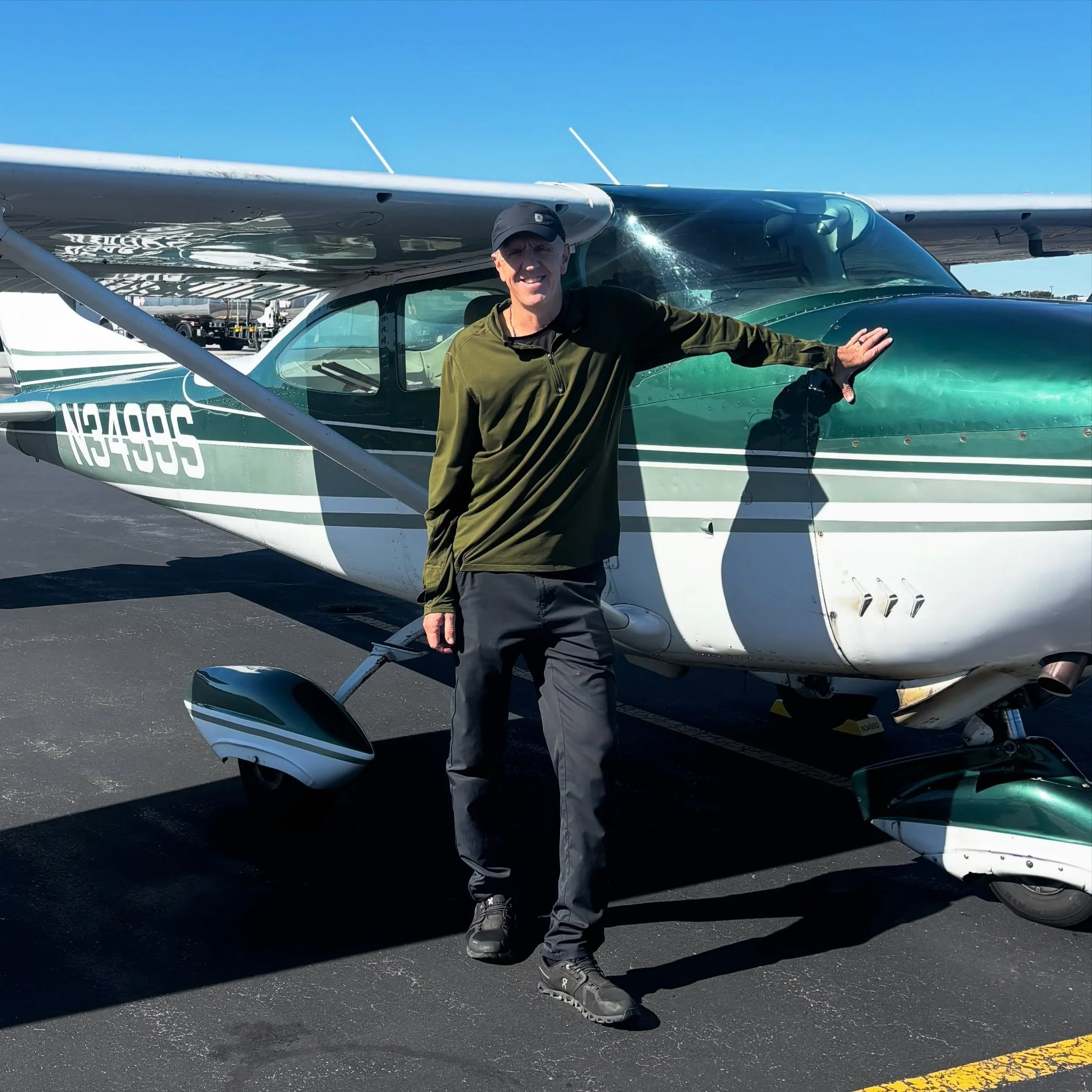 Congratulations to Mark on earning his Private Pilot License!

Mark trained in his own C182 and has been an absolute joy to work with. His dedication, enthusiasm, and support have made him a valued part of the Mitiguy Aviation community.

Mark has al