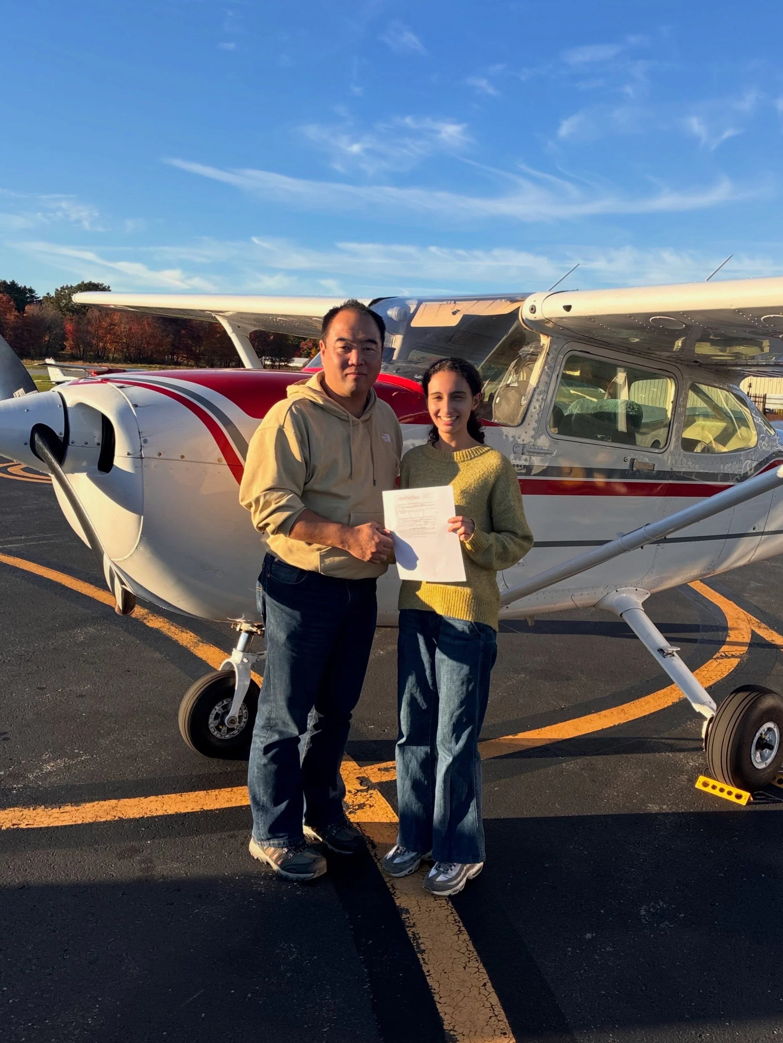 Congrats to Aya on passing her Private Pilot Check Ride!