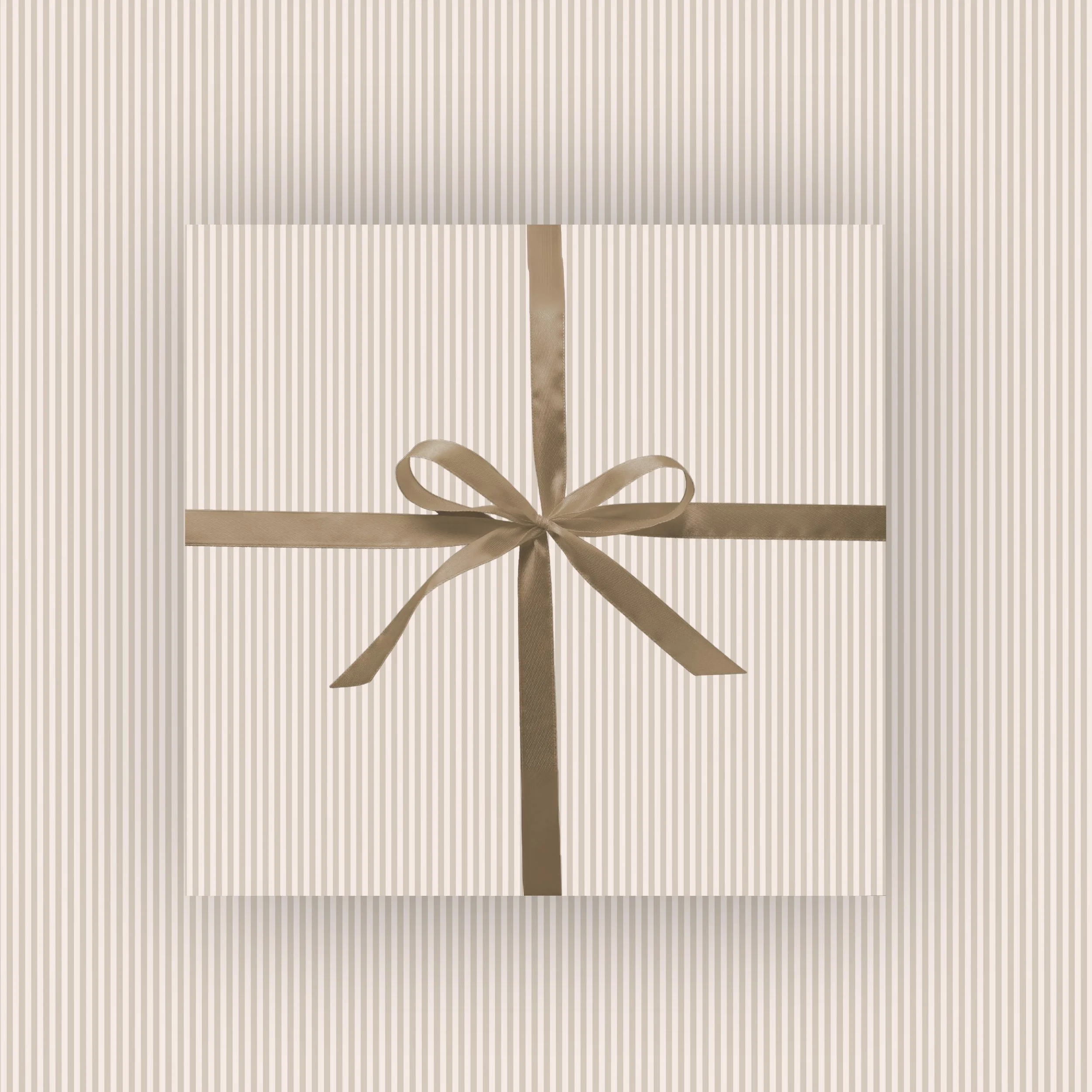 Tan Pinstripe Wrapping Paper
