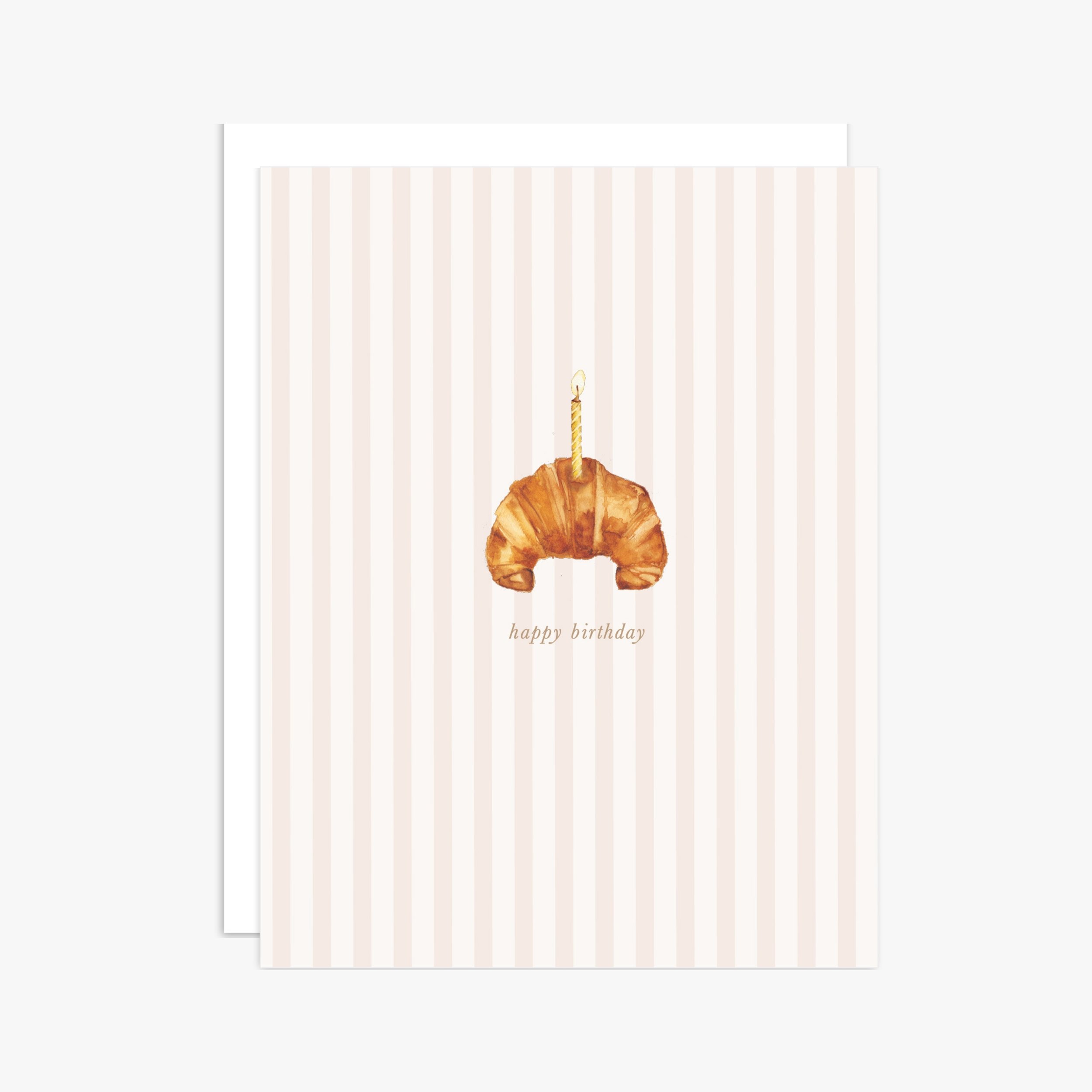 "Happy Birthday" Croissant Greeting Card
