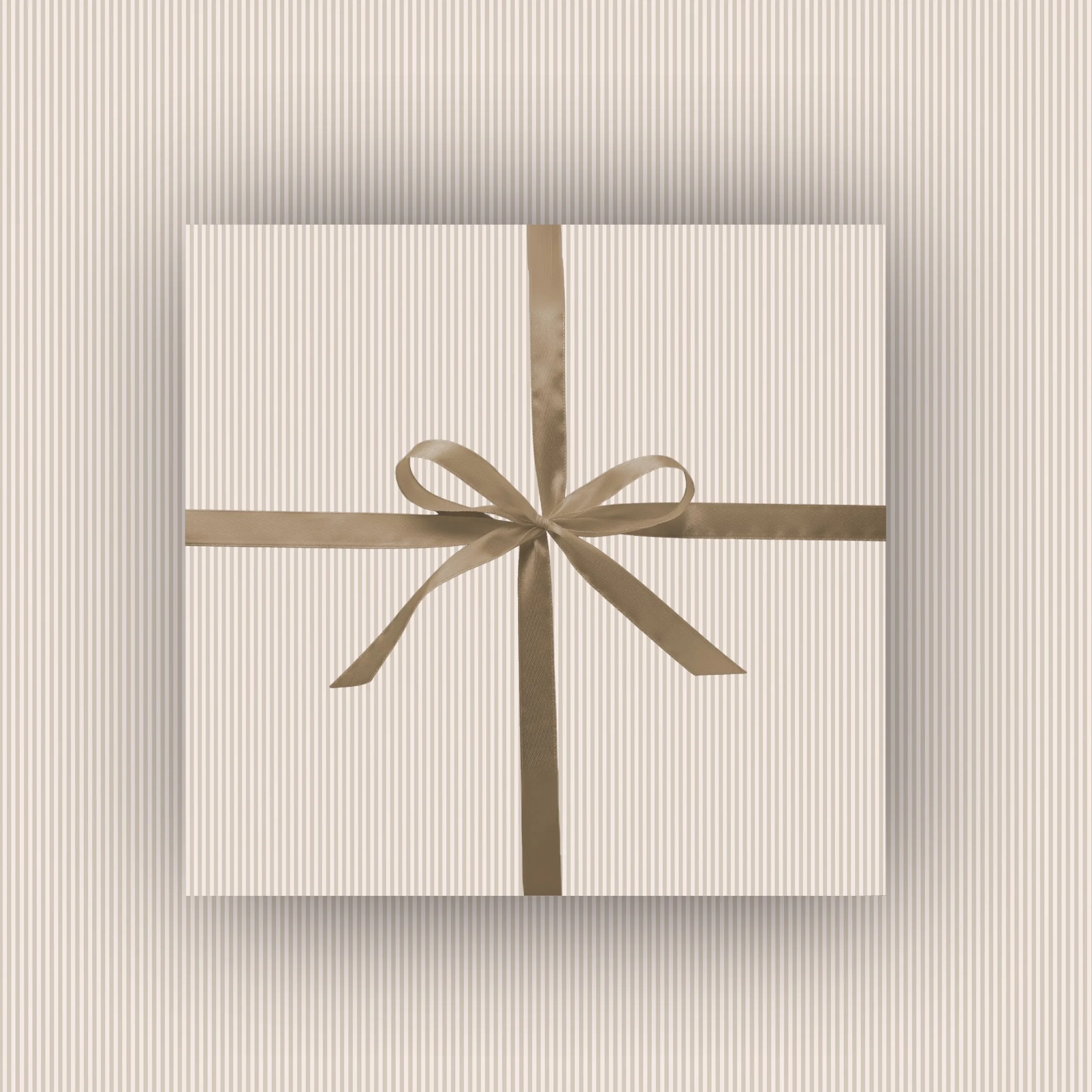 Tan Pinstripe Wrapping Paper