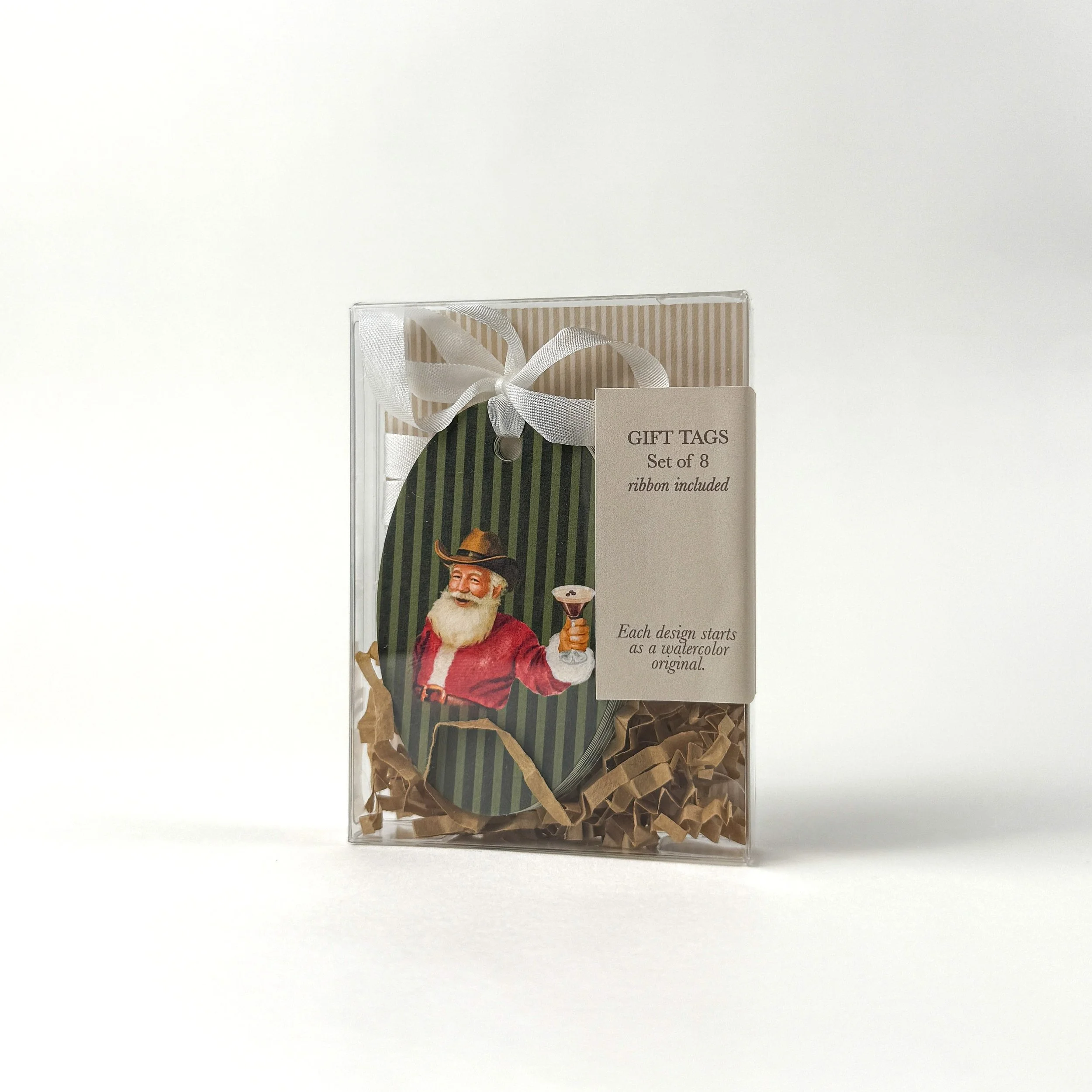 Santa Martini Gift Tags