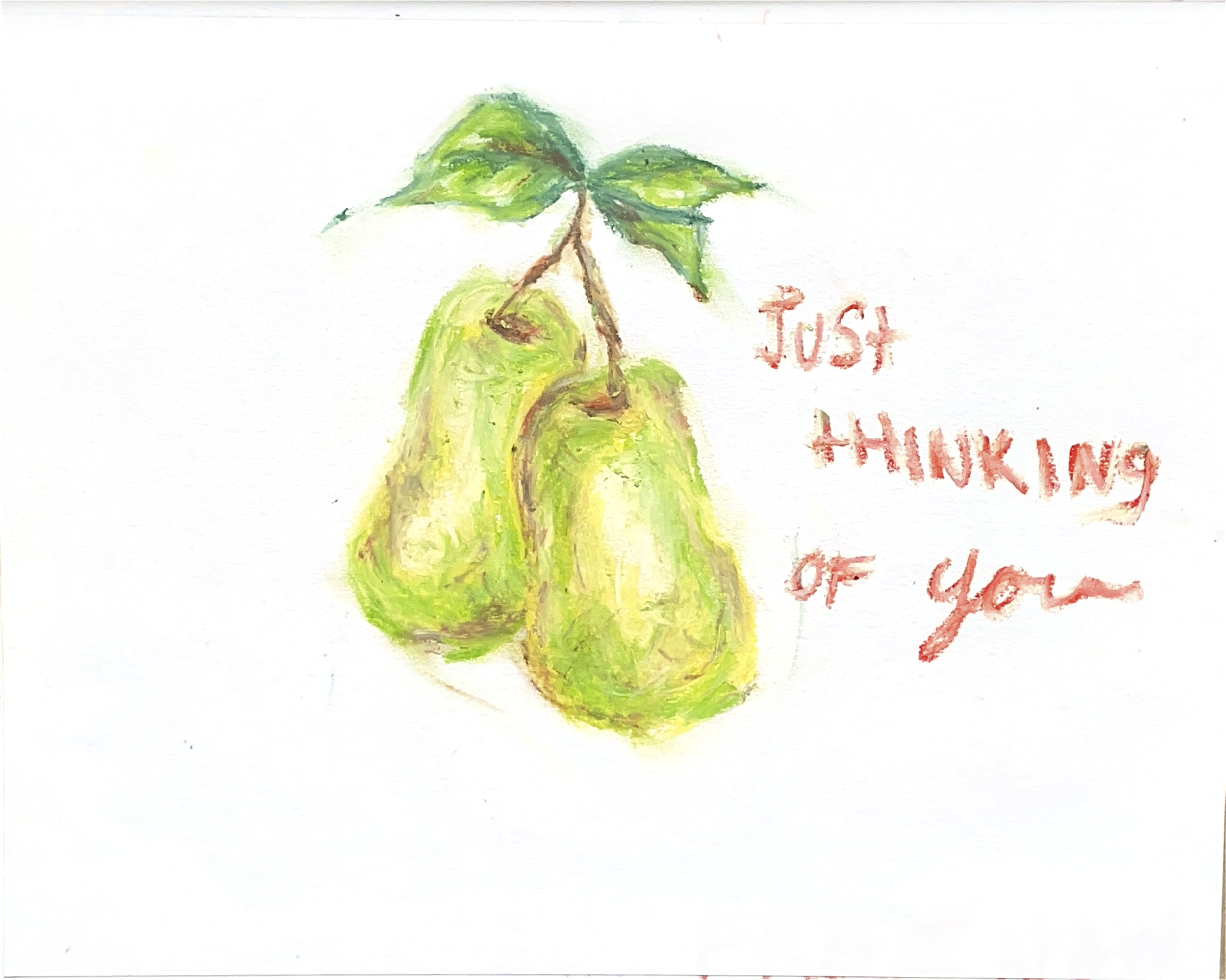 Pears - Oil Pastels