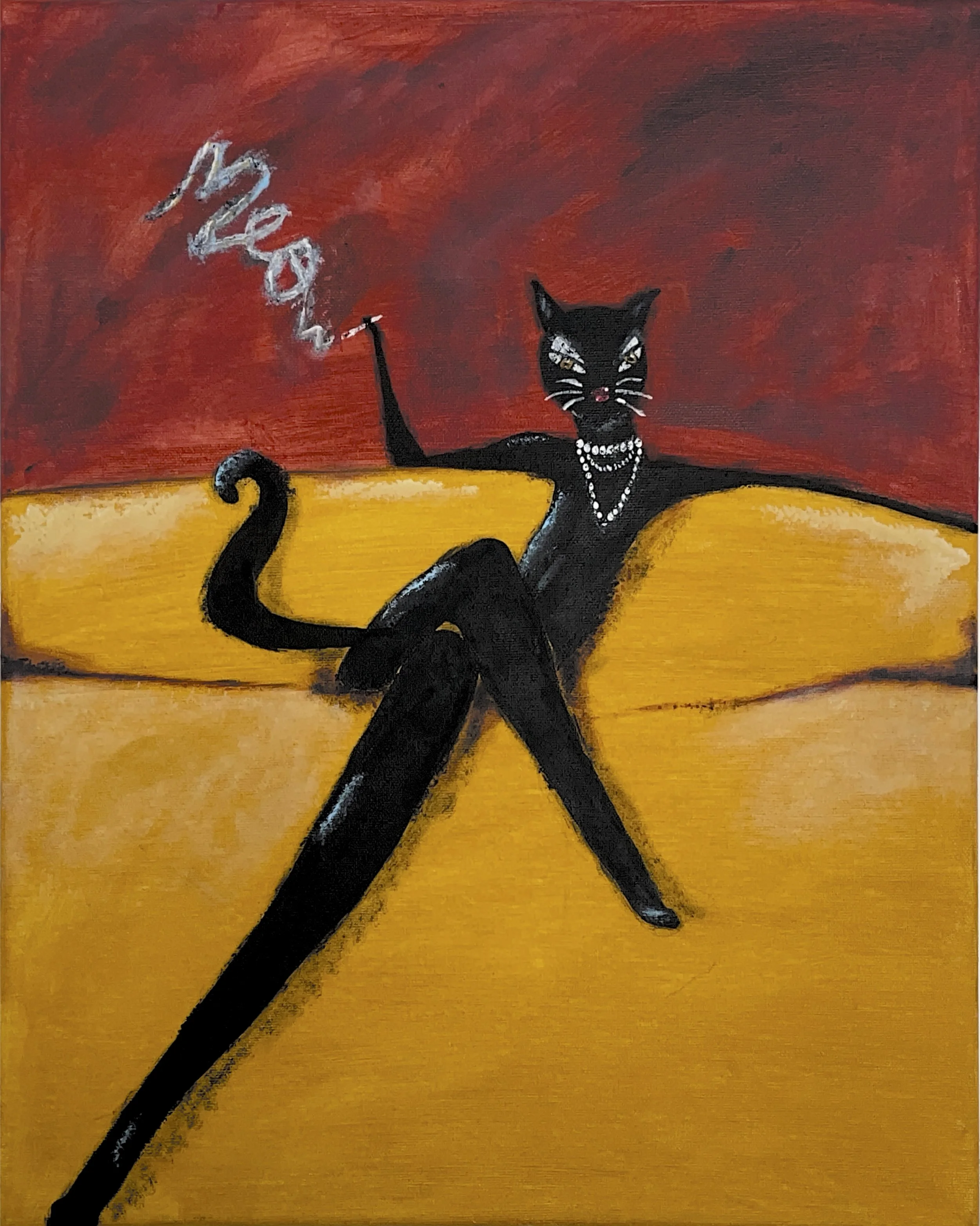 cool cat - acrylic