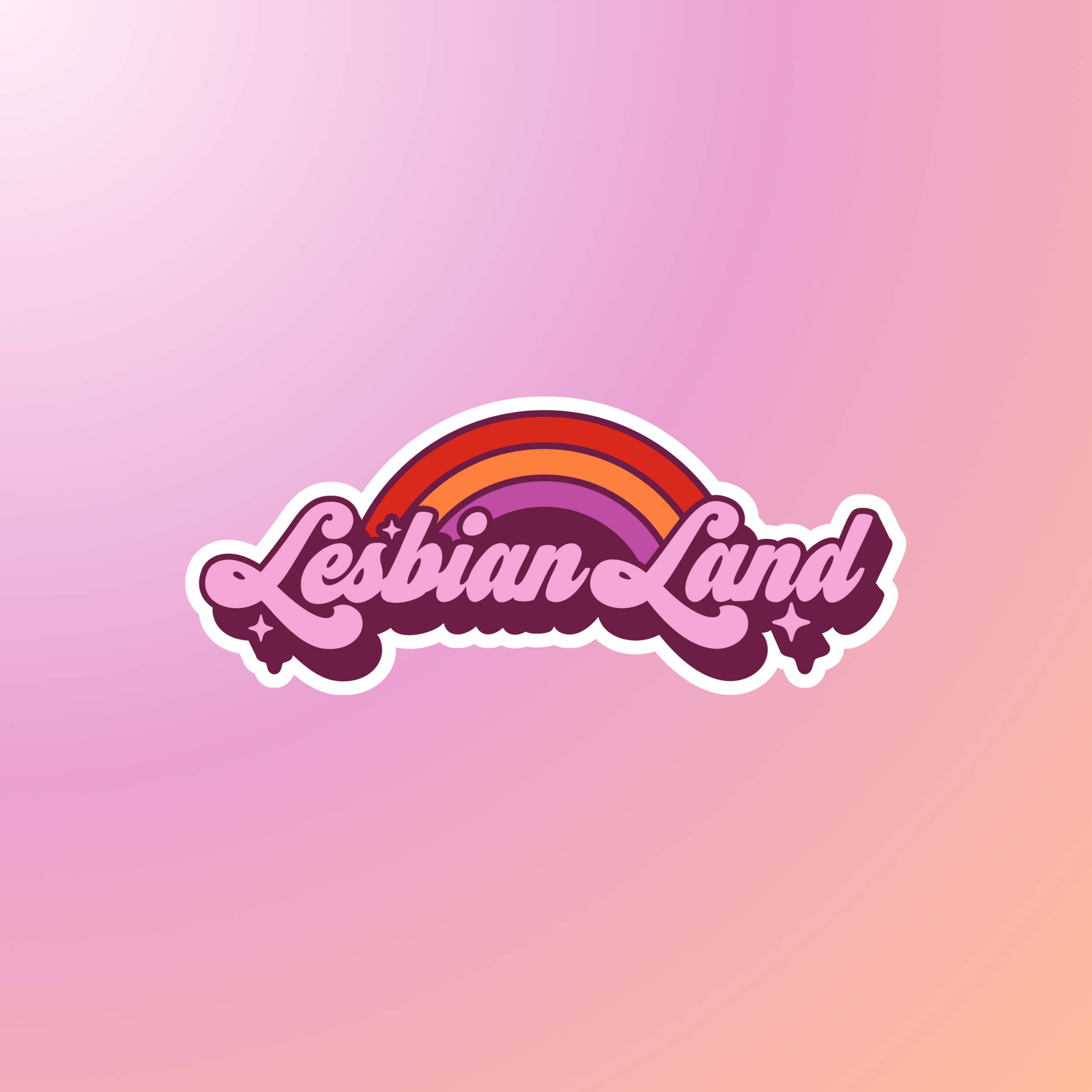 Lesbian Land Logo Sticker