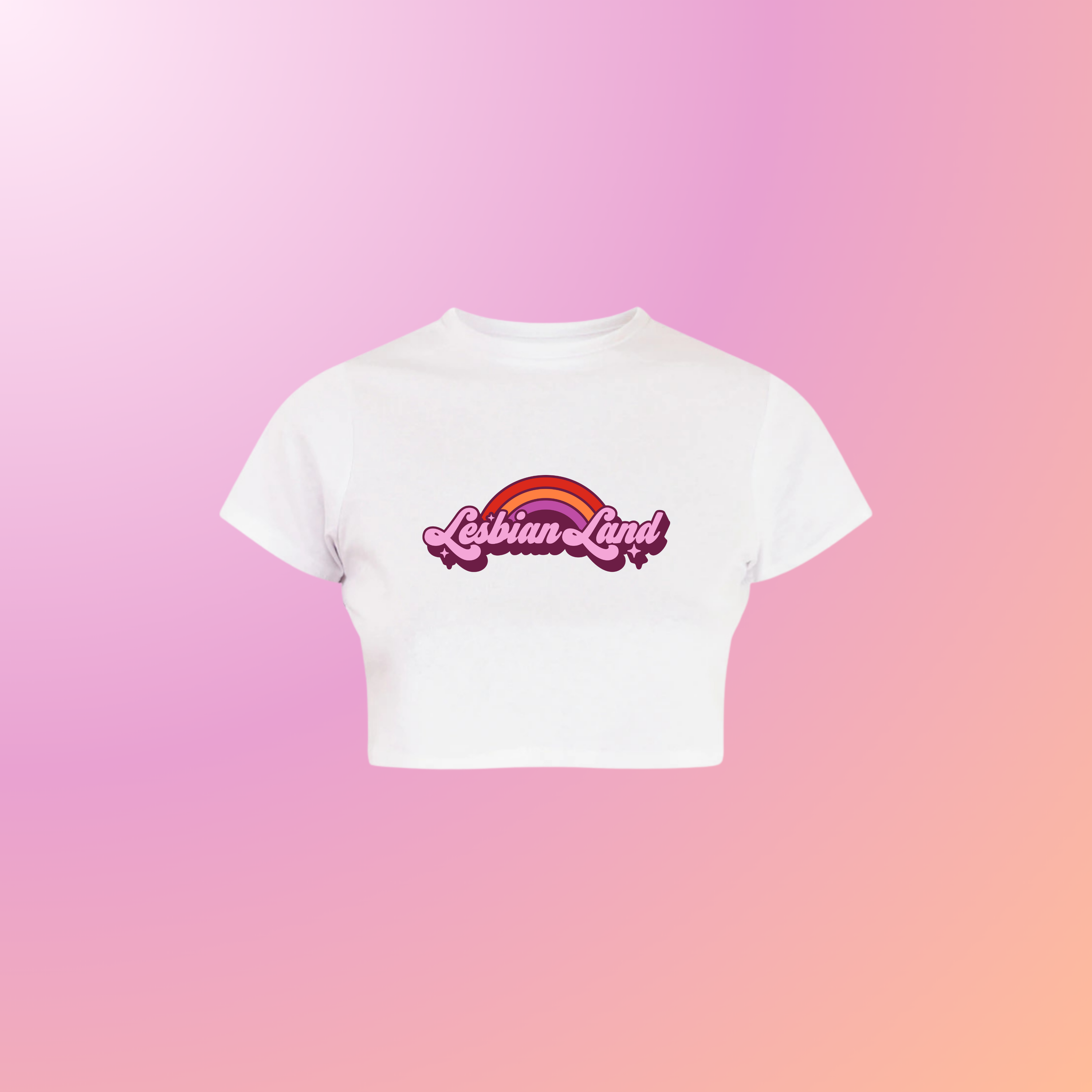 Cropped White Logo T Shirt