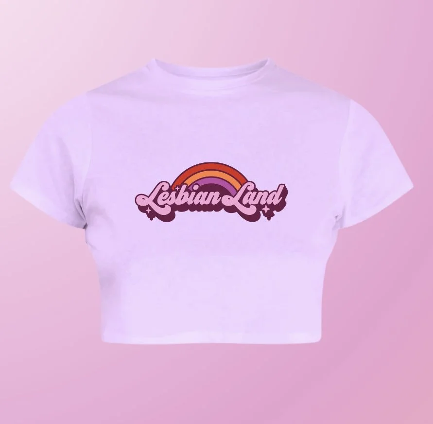 Cropped Pink Logo T-Shirt
