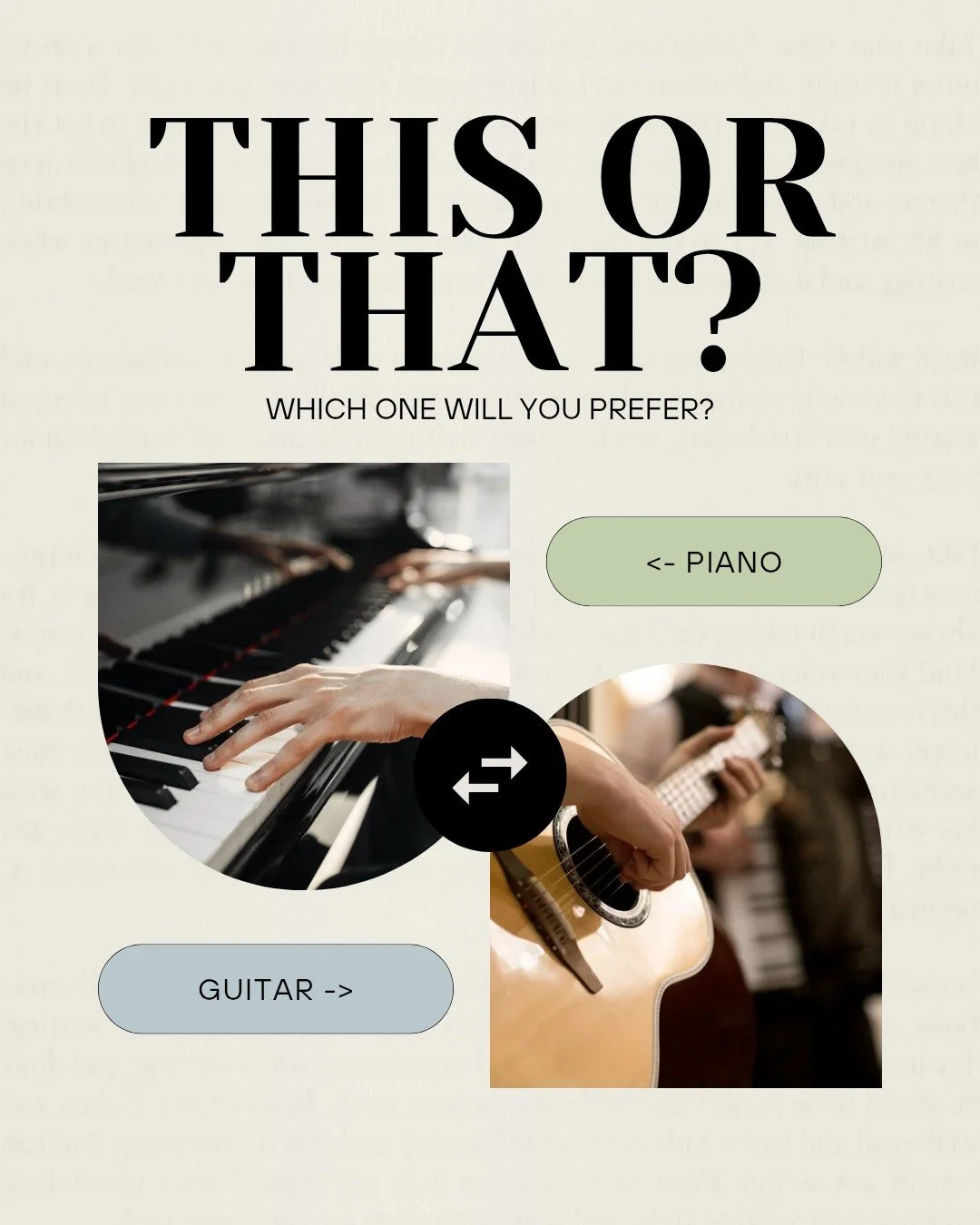 This or That: Music Edition 🎵✨
We wanna know, where do YOU land? 👇
🎹 Piano or Guitar 🎸
🏠 Home Practice or 🎤 Recital Night
🎼 Classical or 🎶 Pop
Drop your answers in the comments, no wrong answers here, just good vibes and great music! 😄
Which