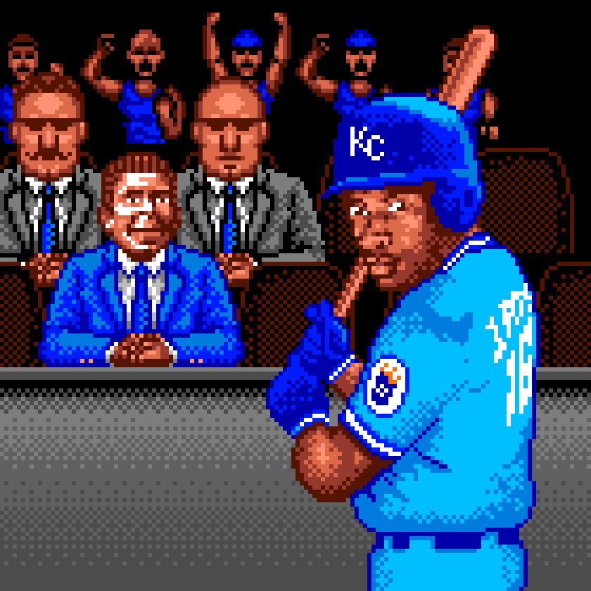 Pixel-art-animation-of-Bo-Jackson-in-a-batting-stance-with-President-Ronald-Reagan-watching-by-illustrator-jude-buffum