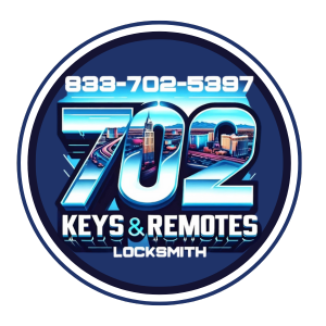 702 Keys & Remotes mobile locksmith logo in Las Vegas providing automotive locksmith, car key replacement, and ignition repair services