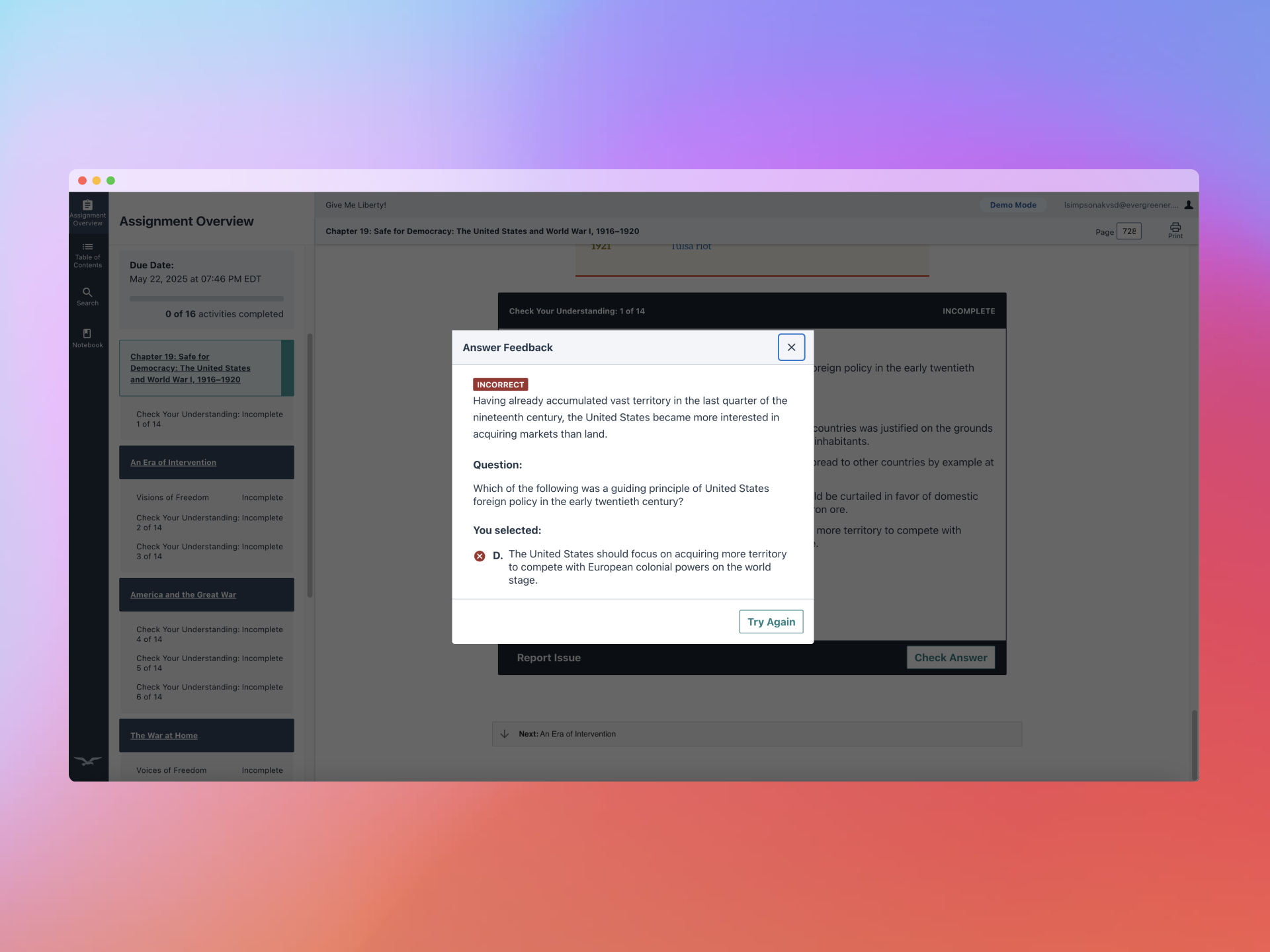 Screenshot of the responsive modal feedback design.