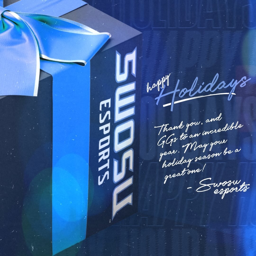 🎄✨ Merry Christmas &amp; Happy Holidays! ✨🎄

From all of us at SWOSU Esports, we want to wish our players, fans, and supporters a Merry Christmas and a happy holiday season! Thank you for being part of our community this year, we couldn&rsquo;t do 