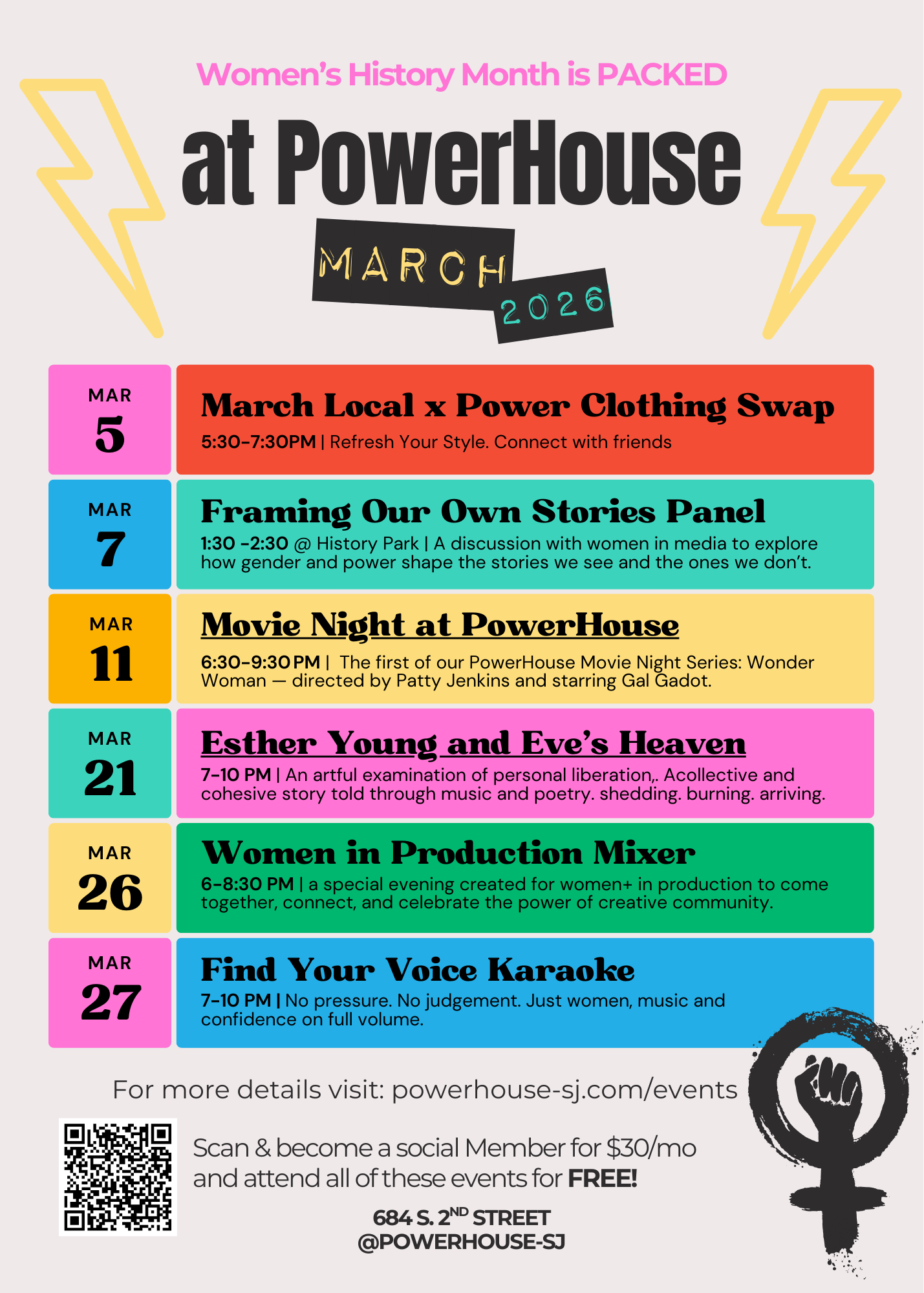 Women’s History Month at PowerHouse!