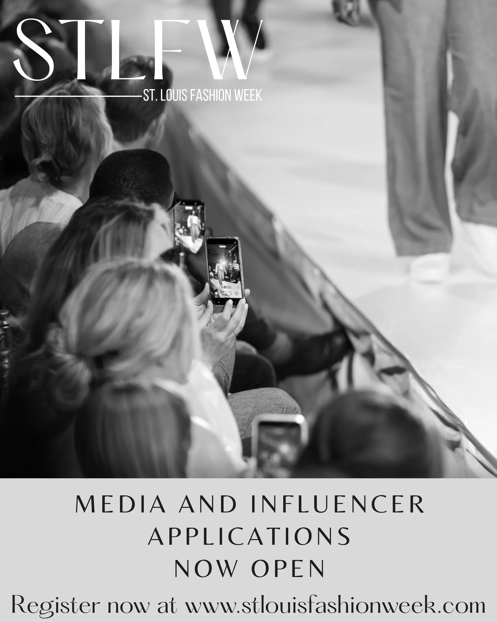 Saint Louis Fashion Week returns this June, and media and influencer credential applications are officially open!

We welcome submissions from established outlets and digital creators whose platforms reflect the cultural and creative depth of STLFW. 