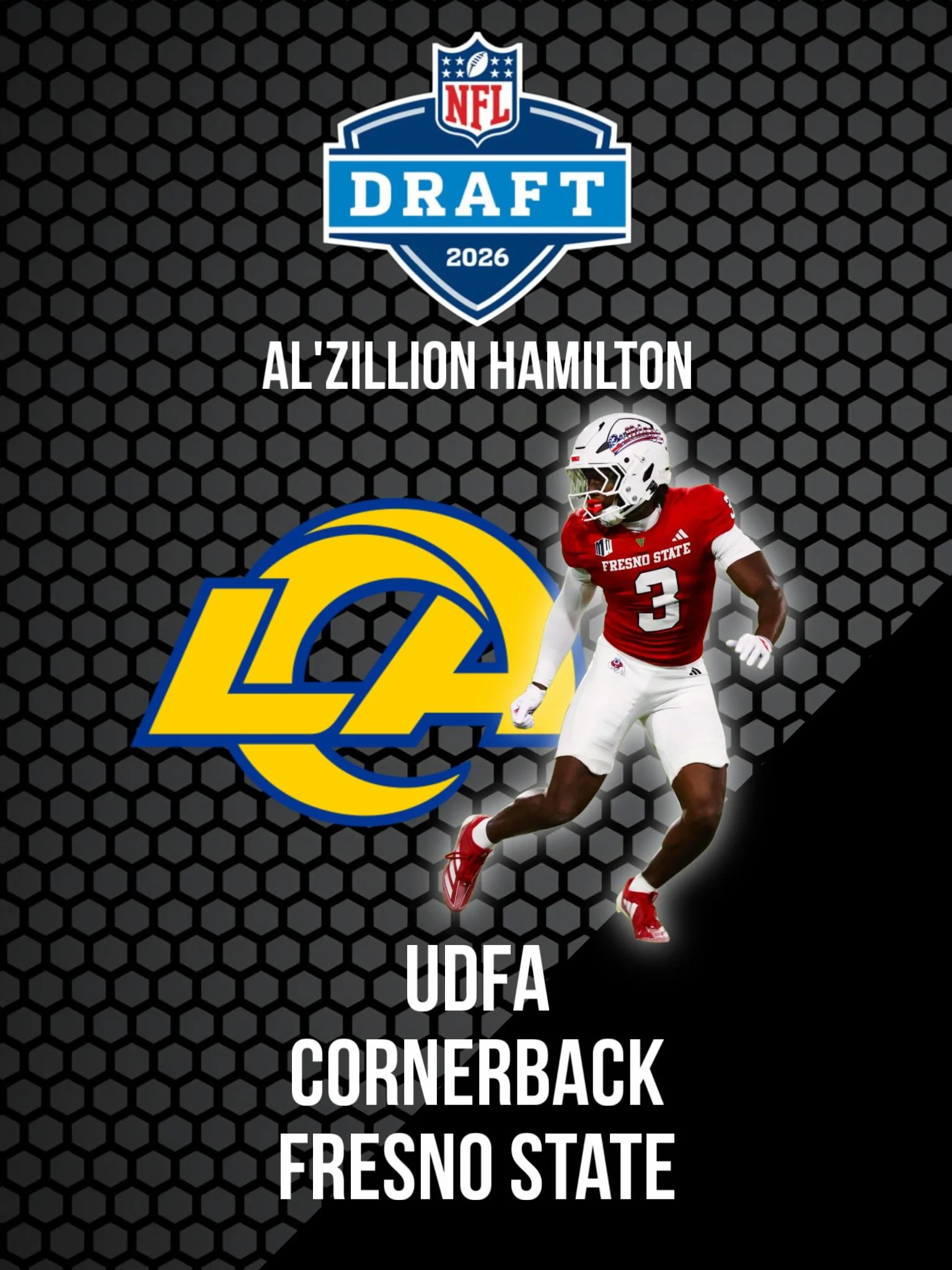 Congrats to @alzillionhamil1 for signing with the LA Rams!

We are so proud of you!

🗻

#byfaith