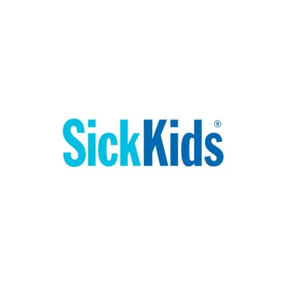 SickKids logo with blue text on a white background