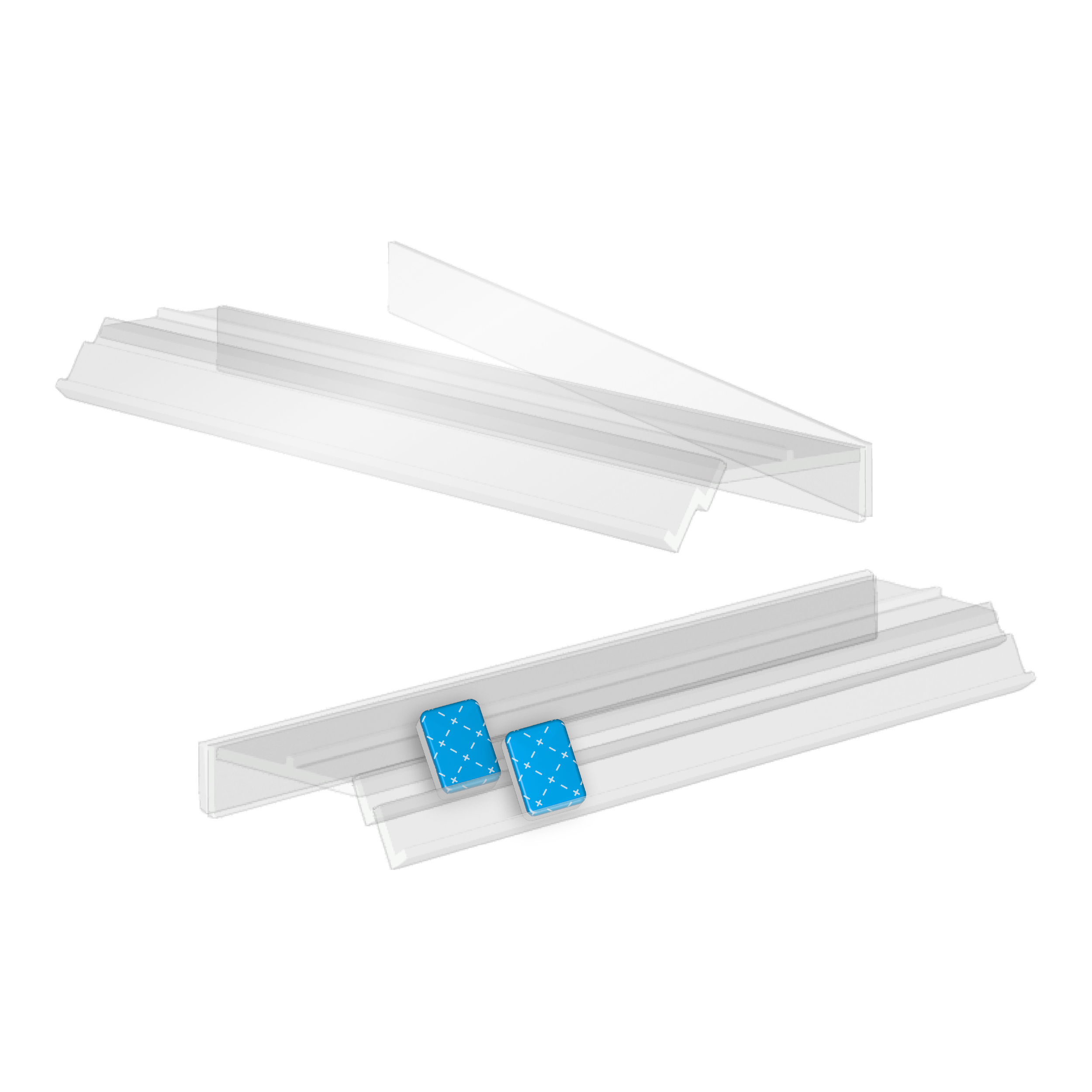 Double Acrylic Tile Racks