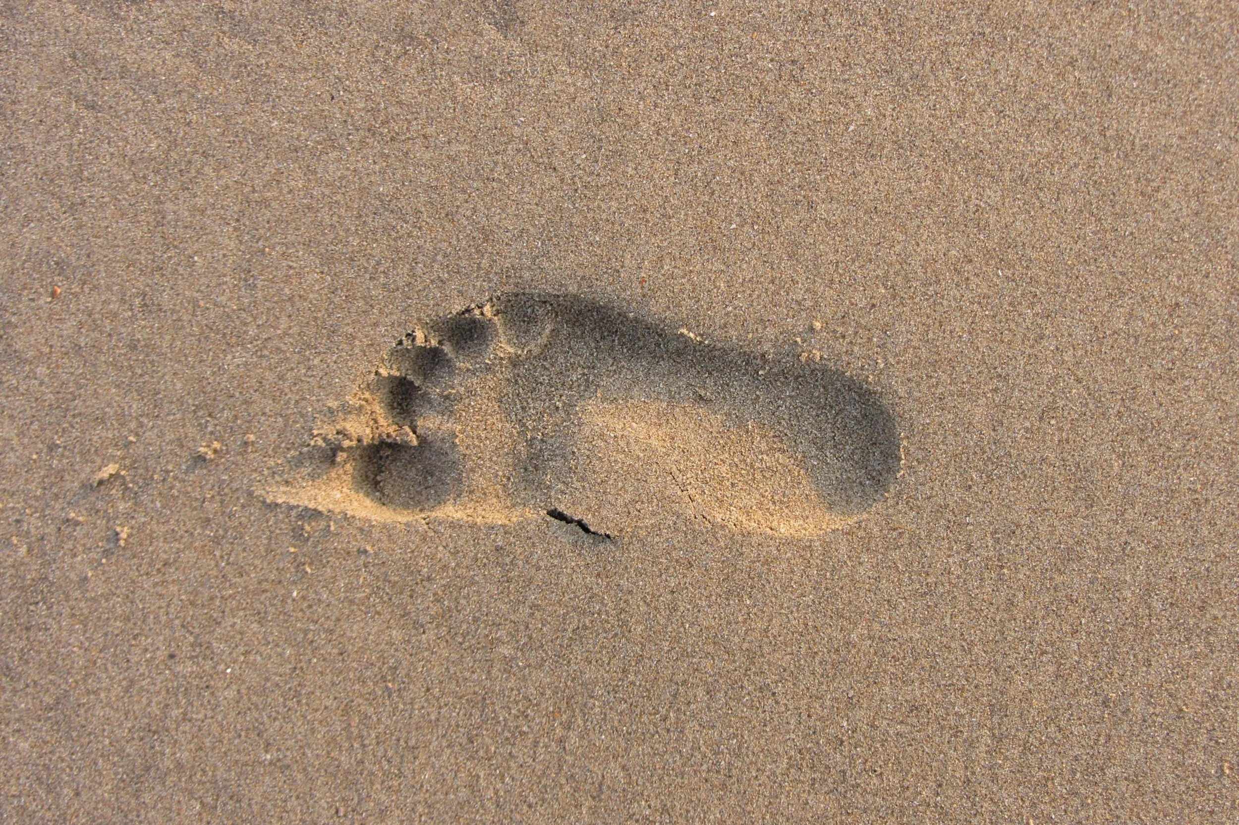 Fußspur im Sand