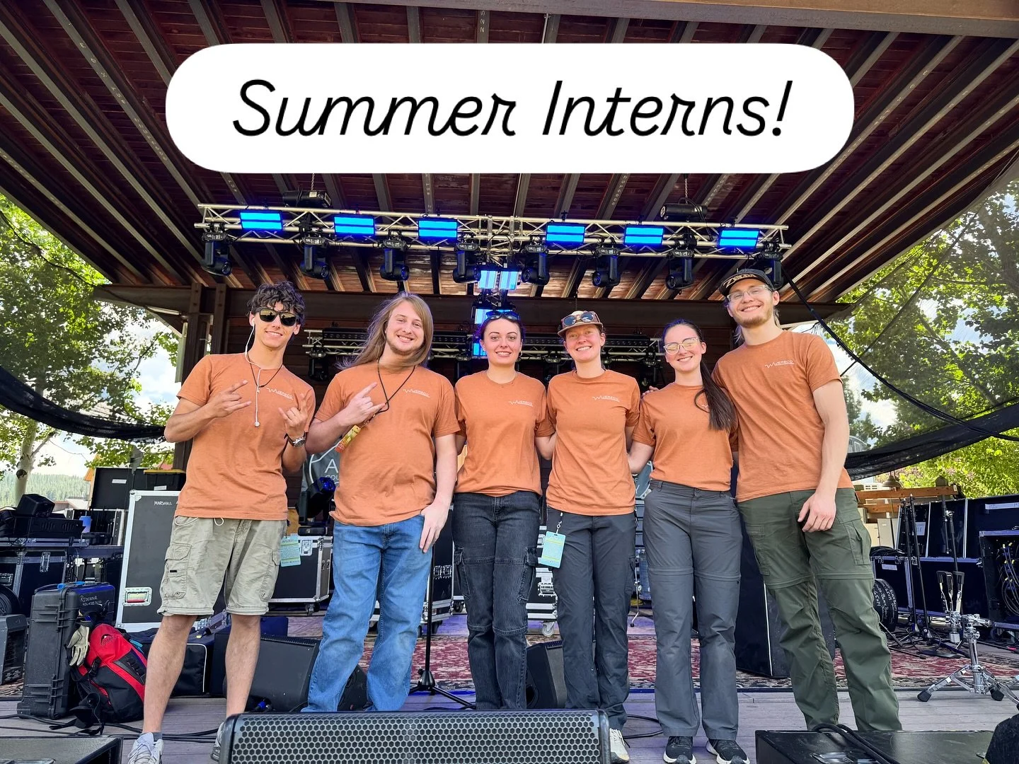 Every summer we at Jereco give students in the @msumusictech program internships to work with us at our Music in the Mountains concerts. Giving them real experience in what it takes to manage a stage, sound check bands, and run a show from start to f