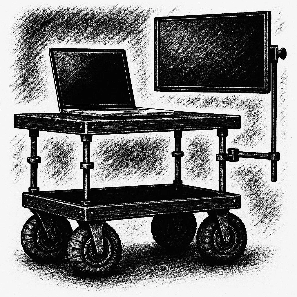 Digi Kit - MacBook Pro, Workstation Cart and 27" Apple Studio Display