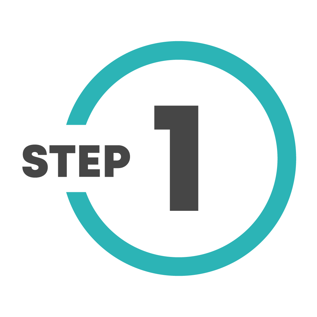 "Step 1" text