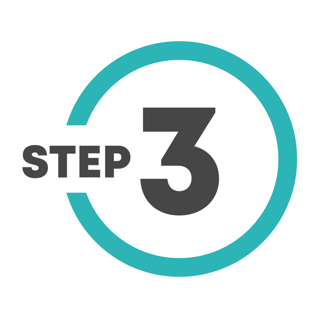 "Step 3" text