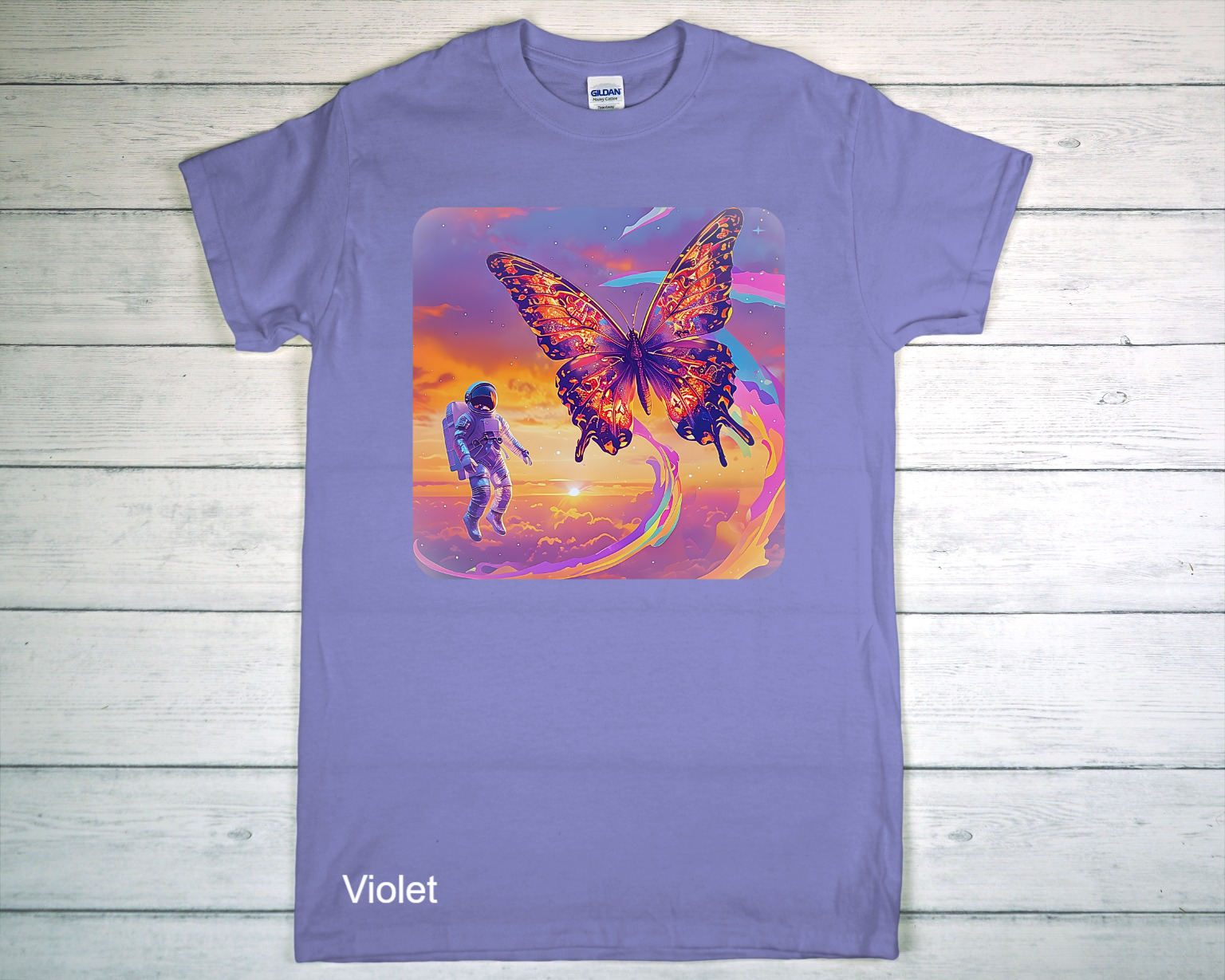 Lavender T-Shirt On White-Washed Wooden Plank Surface.png