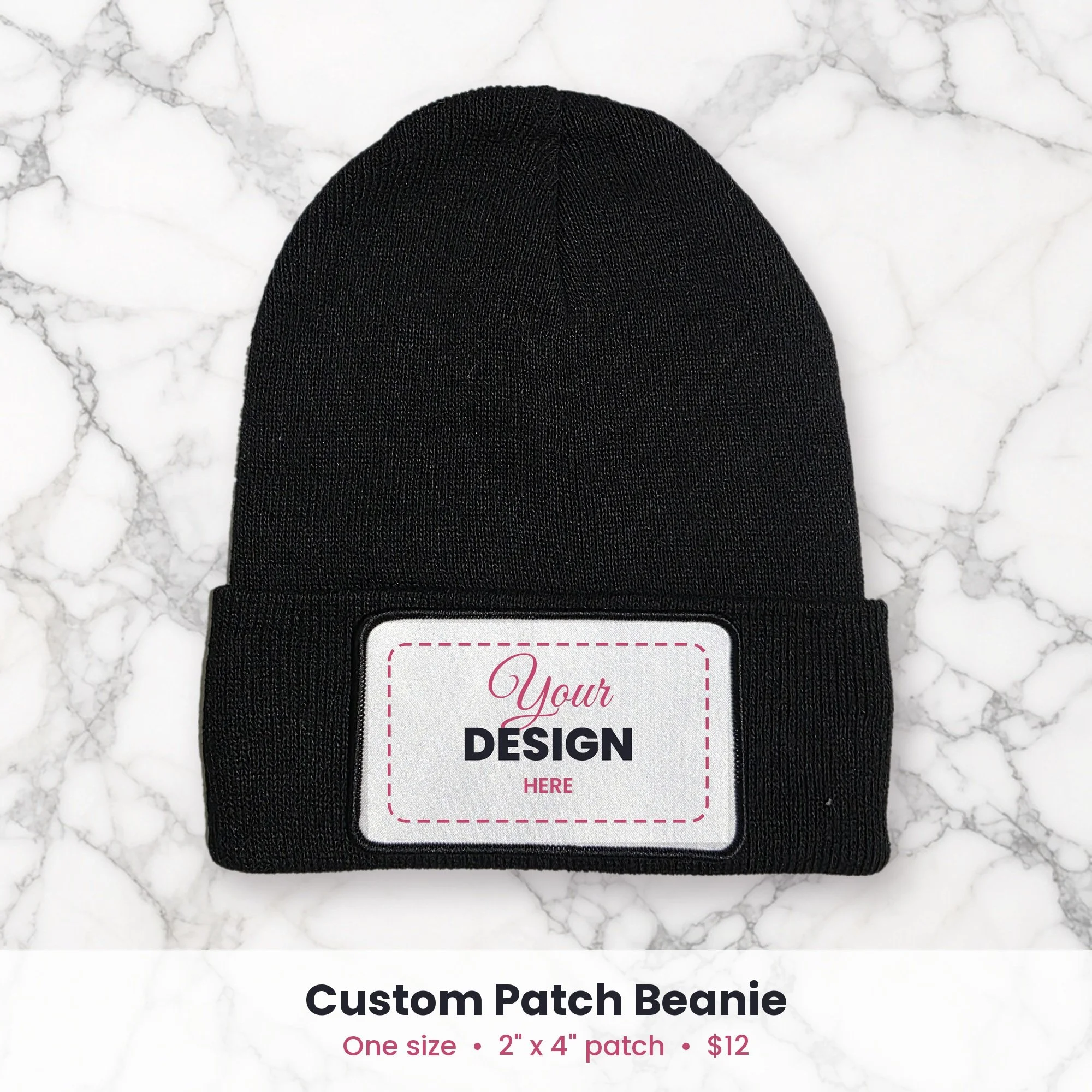 Custom Beanie with Patch (Your Design)