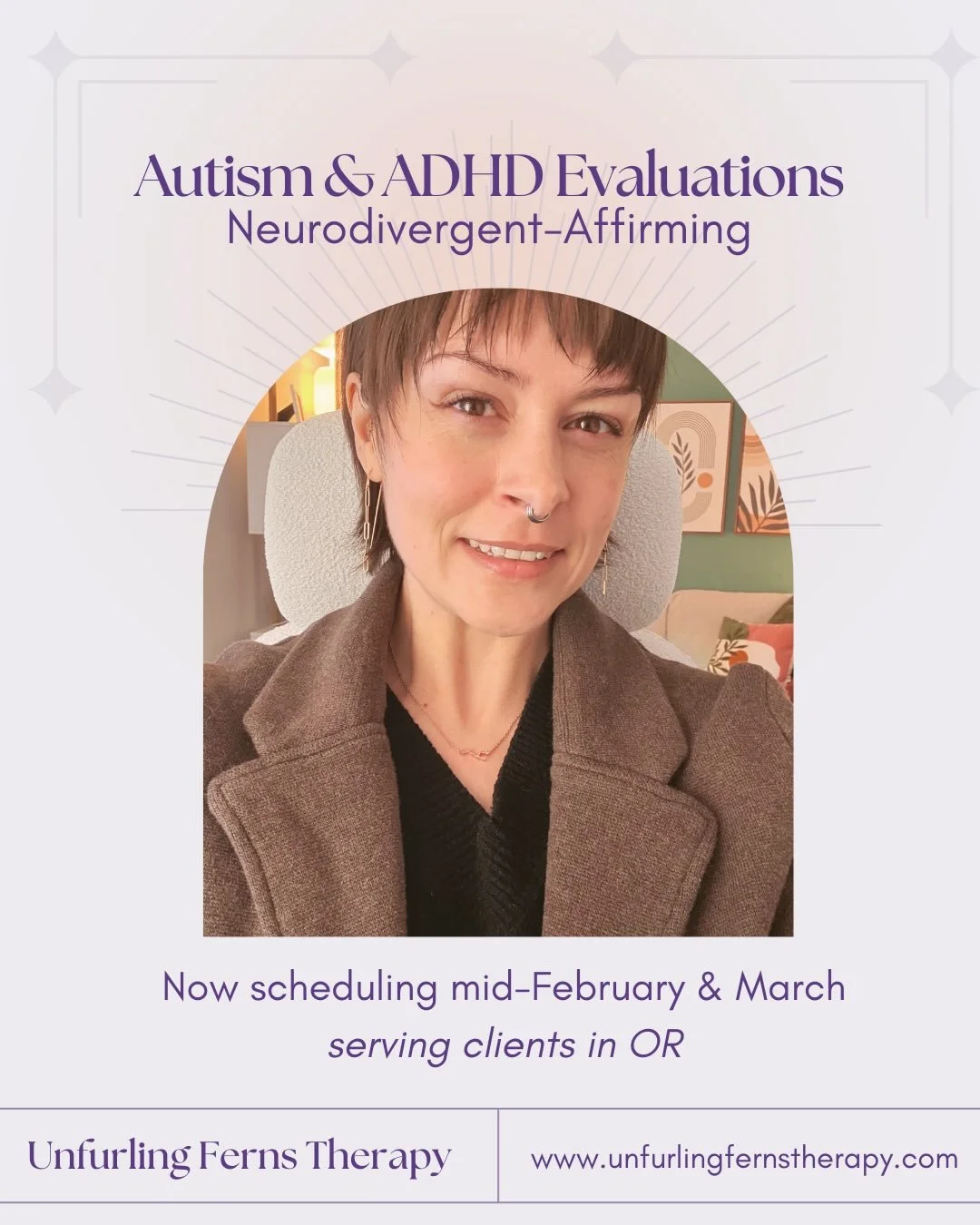 ADHD and Autism evaluations are now open for mid-February and March.

I provide collaborative, neurodivergent-affirming evaluations for adults across Oregon.

Free 15-minute consultation available.
Learn more or schedule through my website:

www.unfu