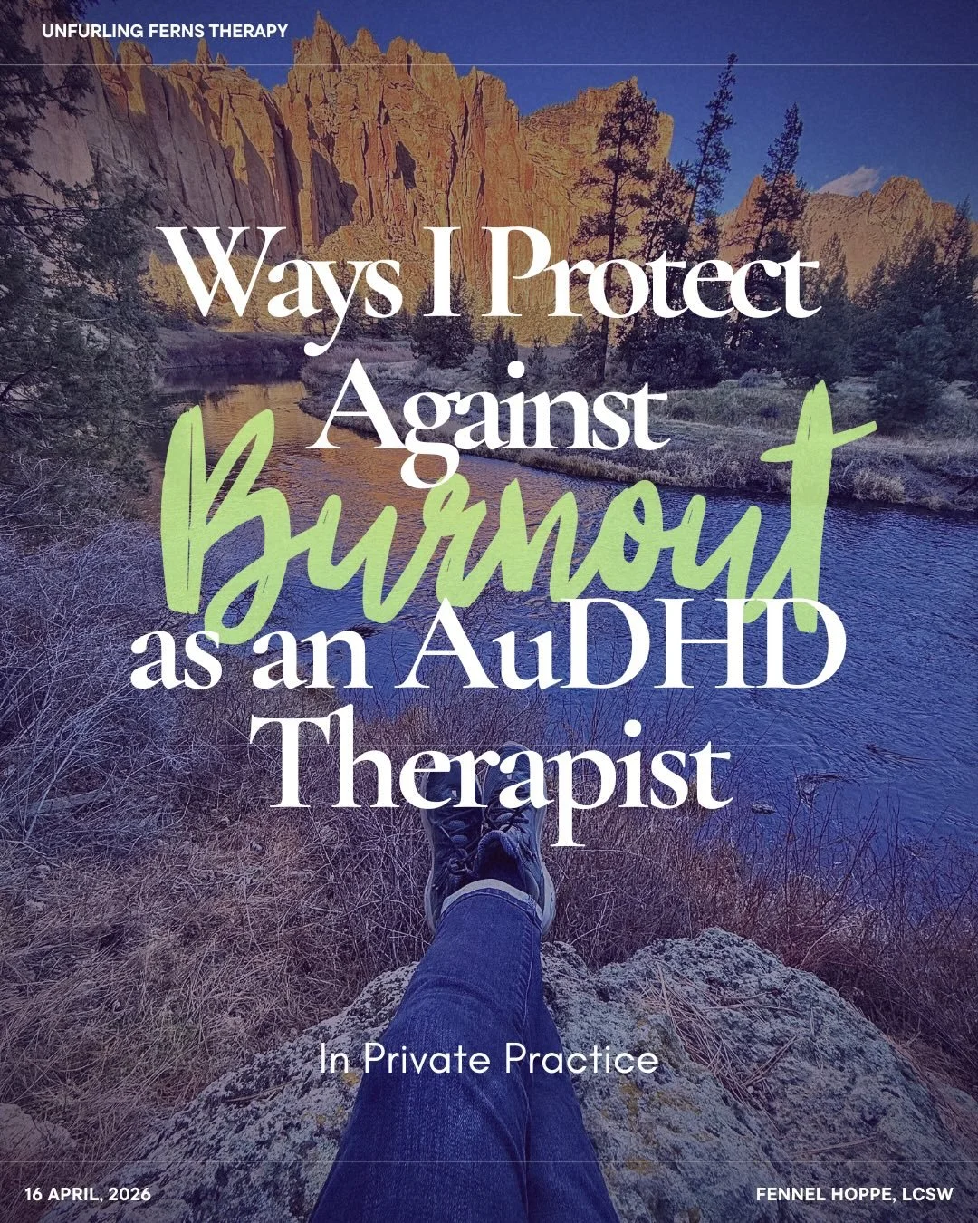 Like many AuDHDers, I spent a lot of my early career stuck in cycles of burnout without much recovery.

With the support of supervisors, my own therapist, and the AuDHD community, I started to understand how important it is to create real boundaries 