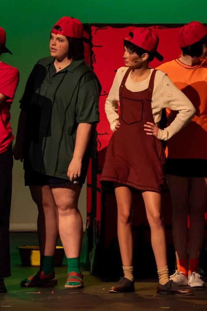You're a Good Man, Charlie Brown - Prince of Peace Christian School - 2024 - Head Costumer - Broadway Dallas HSMTA Best Costume Design Nominee - Pictured: Kyleigh Simms as Peppermint Patty and Lauren Look as Pig-Pen