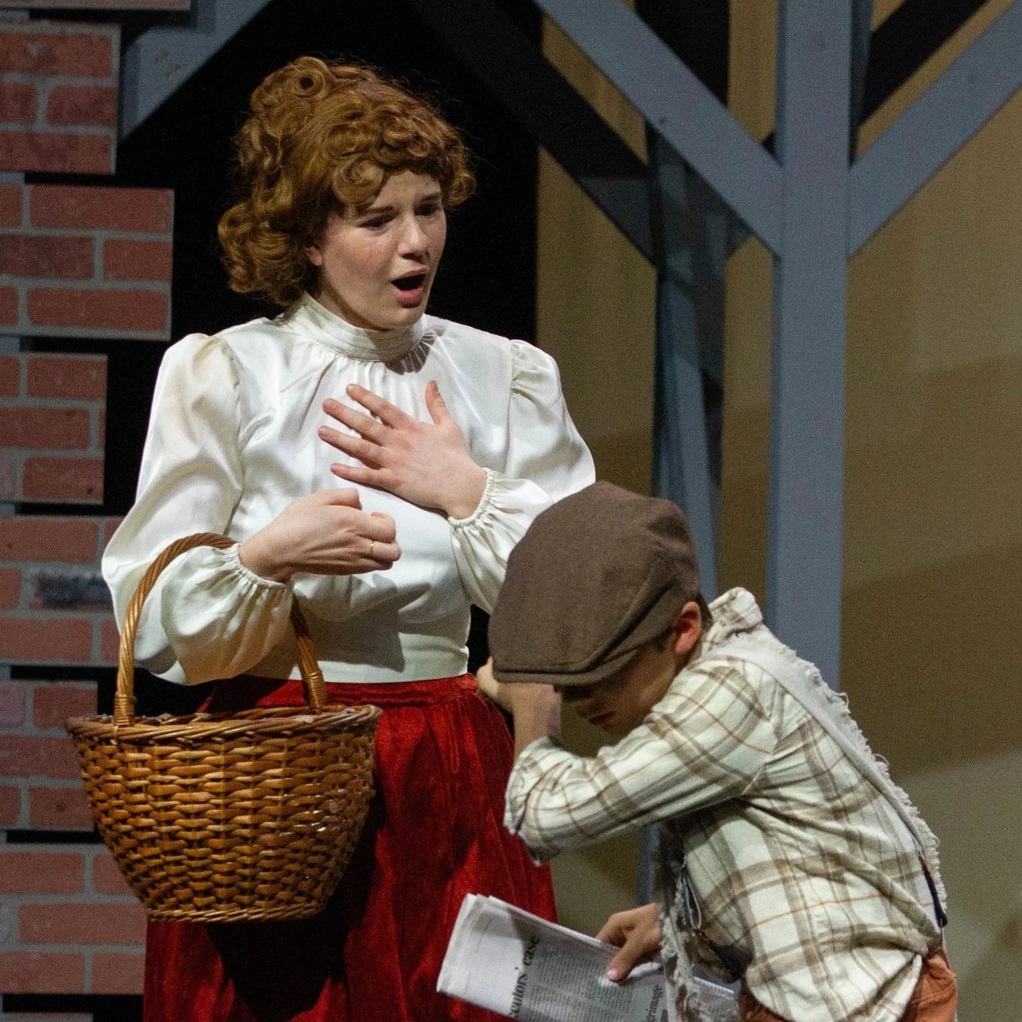 Newsies - Shine Performing Arts - 2026 - Wig Stylist - Pictured: Annie Payne as Woman