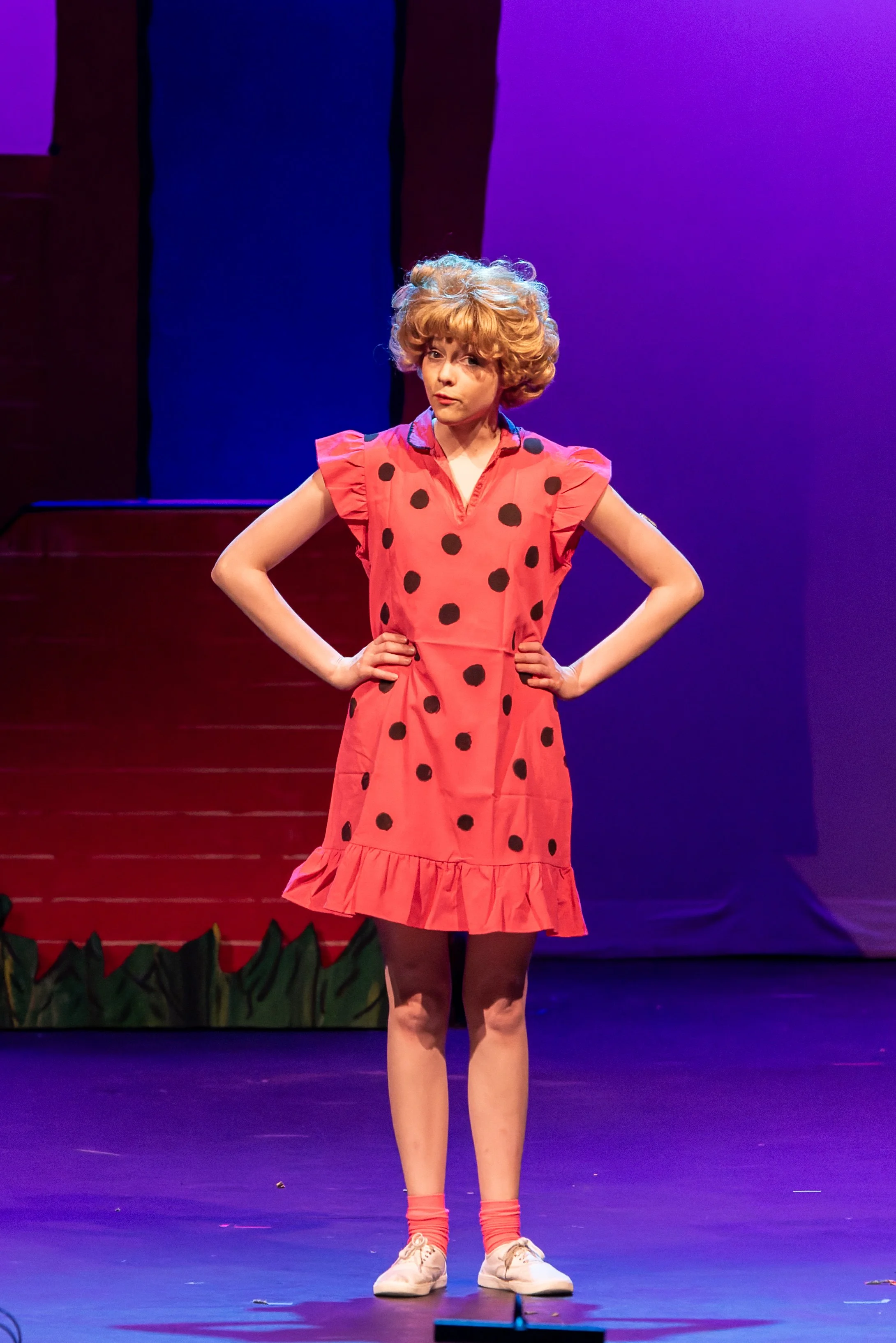 You're a Good Man, Charlie Brown - Prince of Peace Christian School - 2024 - Head Costumer - Broadway Dallas HSMTA Best Costume Design Nominee - Pictured: Avery Faith Krizan as Sally Brown