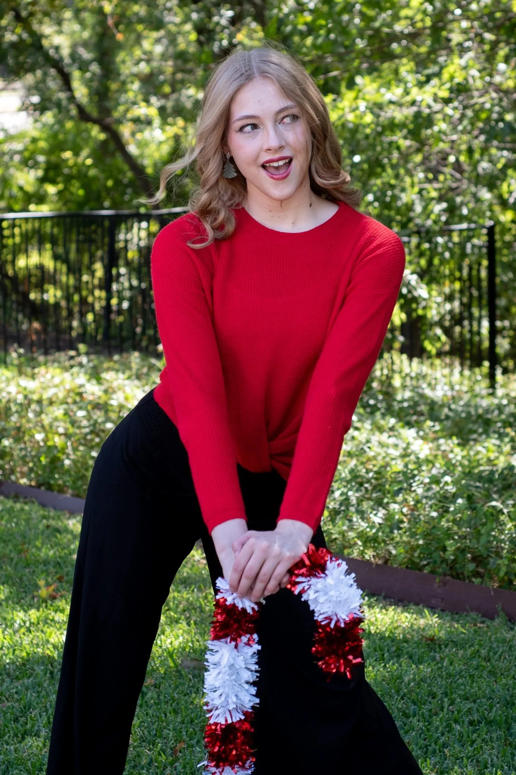 Avery Faith Krizan with candy cane