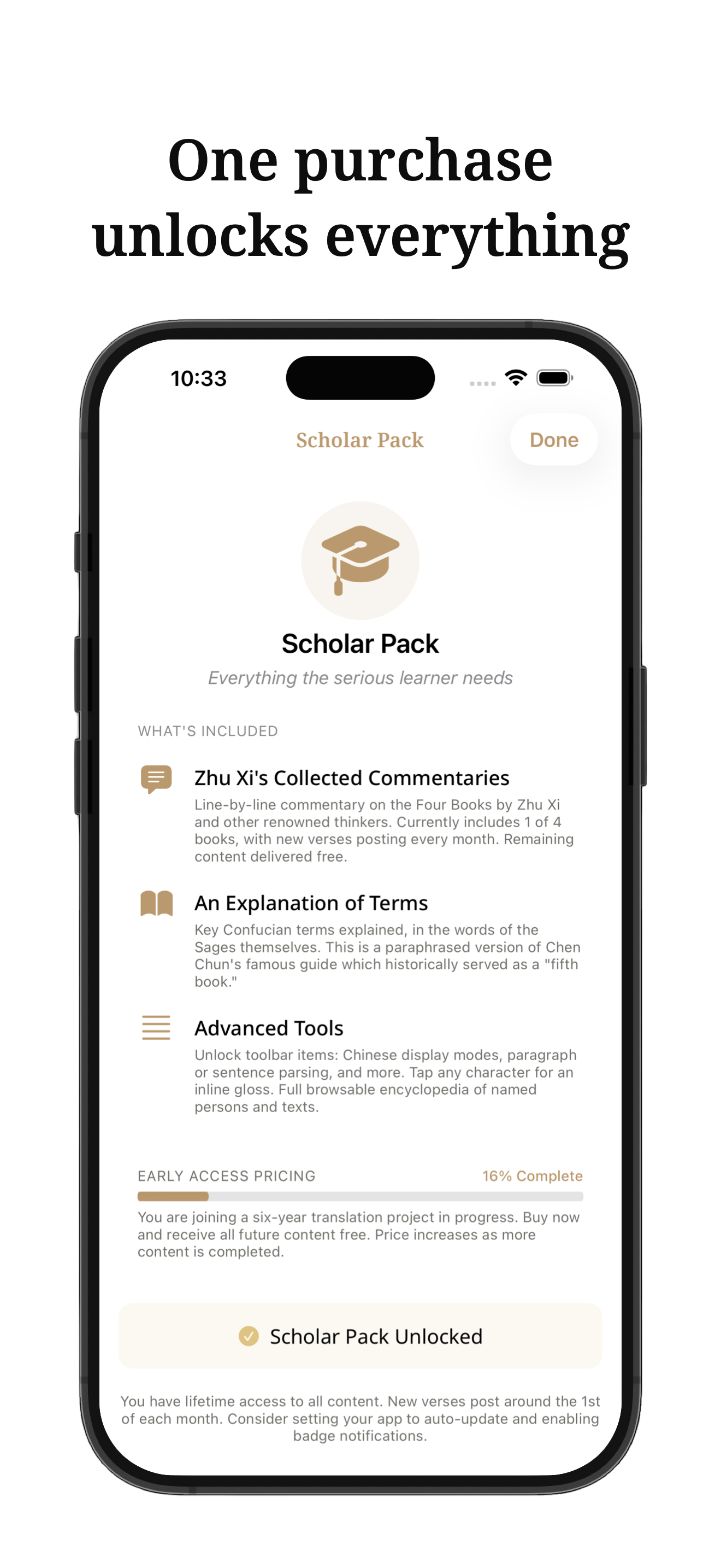 Four Books App - One purchase unlocks everything