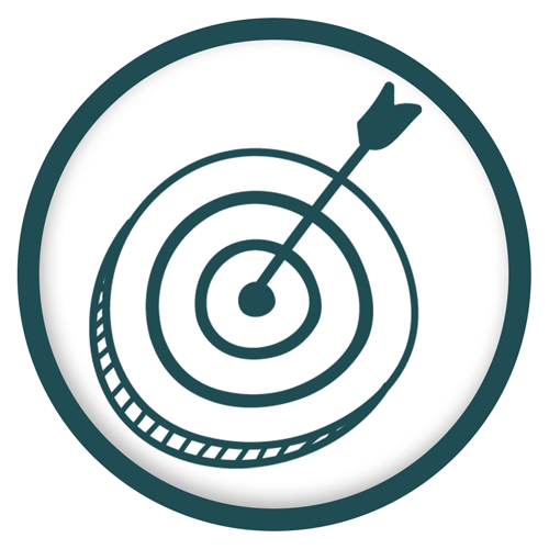 icon of a target representing commitment to excellence at ZD Advisory