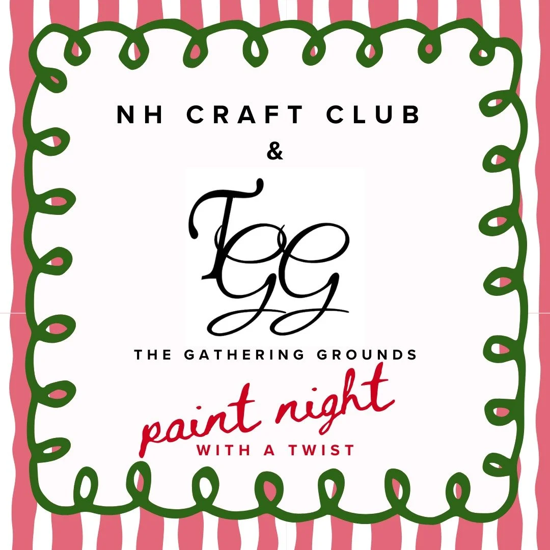 Southern, NH friends ~ we're moving south! Introducing our newest monthly location, @thegatheringgroundsnh in Brookline NH. You can find us here crafting on select Fridays. 

Our first craft will be paint night ~ but with a twist. We're ditching the 