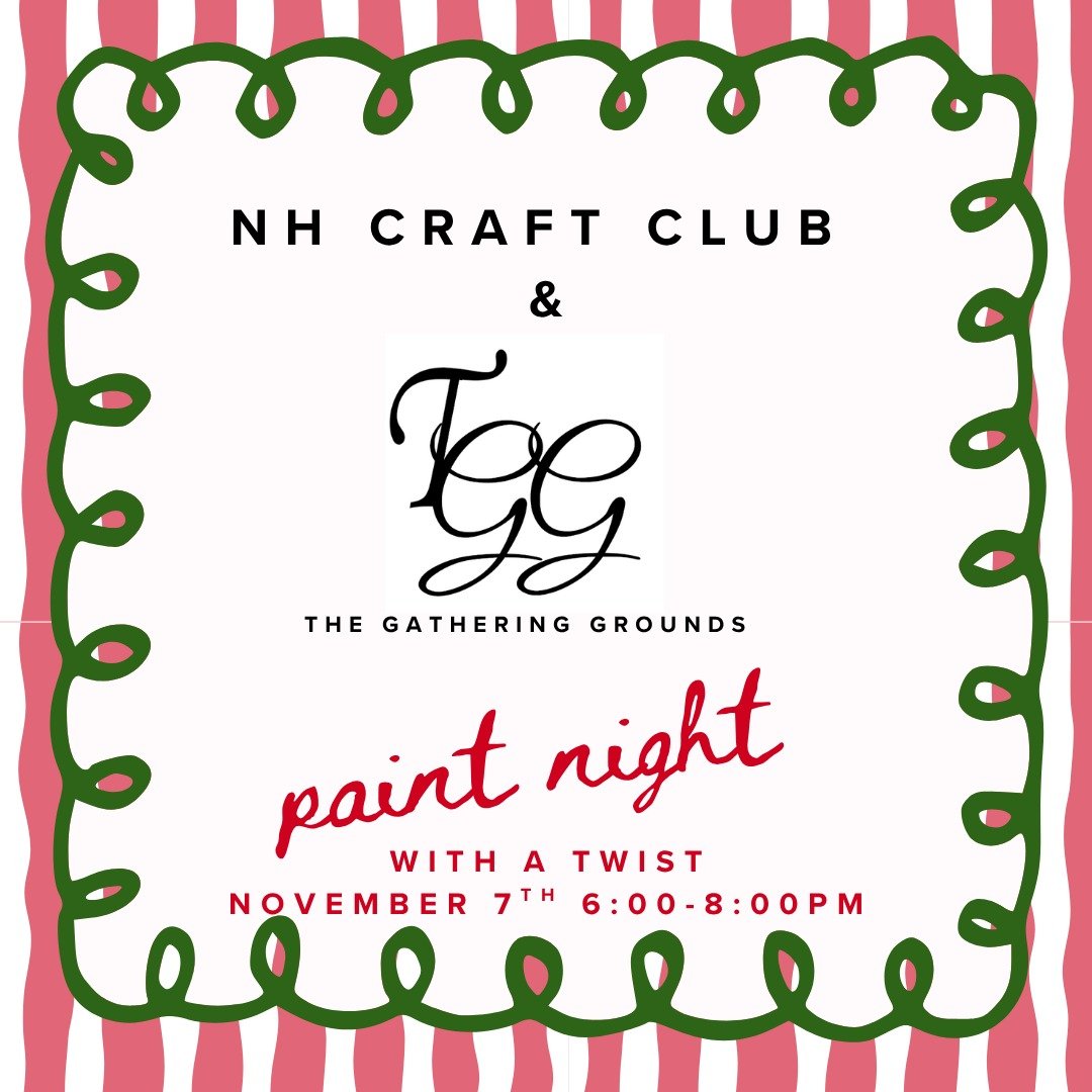NH Craft Club is heading to Brookline this Friday, kicking off our November craft in our newest location. 

We're so happy to be partnering with @thegatheringgroundsnh in Brookline. 
We have a few seats left, head to NHCraftClub.com to sign up! 

#Ne