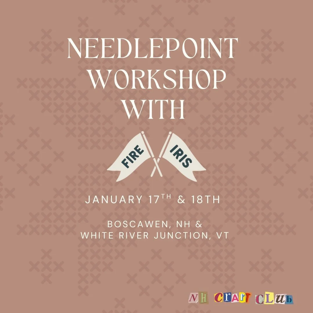 NH Craft Club and @fire.and.iris have joined forces to bring you a delightful needlepoint workshop, where you&rsquo;ll create your very own keychain with a heart design! Perfect for beginners and experienced stitchers alike, this hands-on session is 