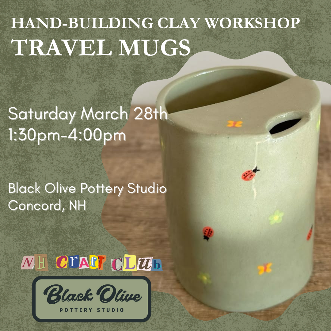 Hand Built Travel Tumblers with Black Olive Pottery Studio