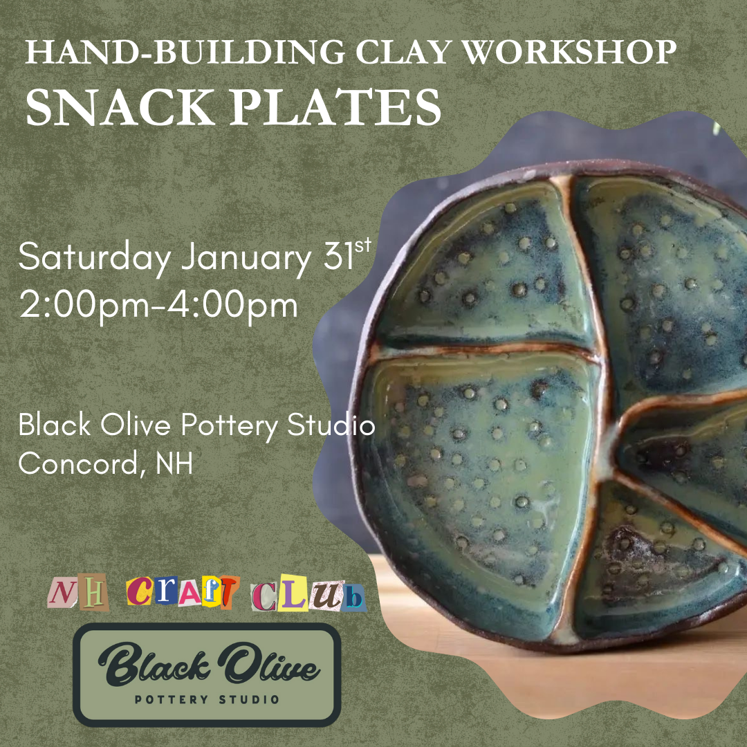 Hand Built Snack Trays with Black Olive Pottery Studio